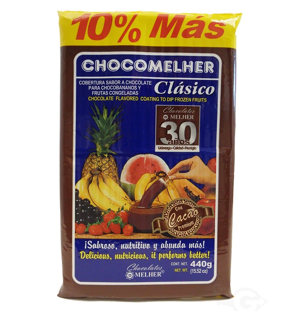 Melher Chocomelher Cholocate Flavored Coating 13.22 oz - Chocolate (Pack of 6)