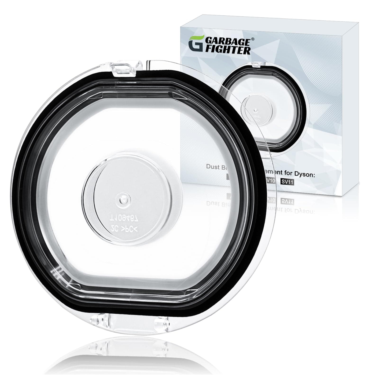 Garbage fighter Dust Bin Lid Replacement for Dyson V7 V8 SV10 SV11 Vacuum Cleaner Models - Dust Bucket/Dirt Box Lid Replacement Parts Cover with Sealing Ring