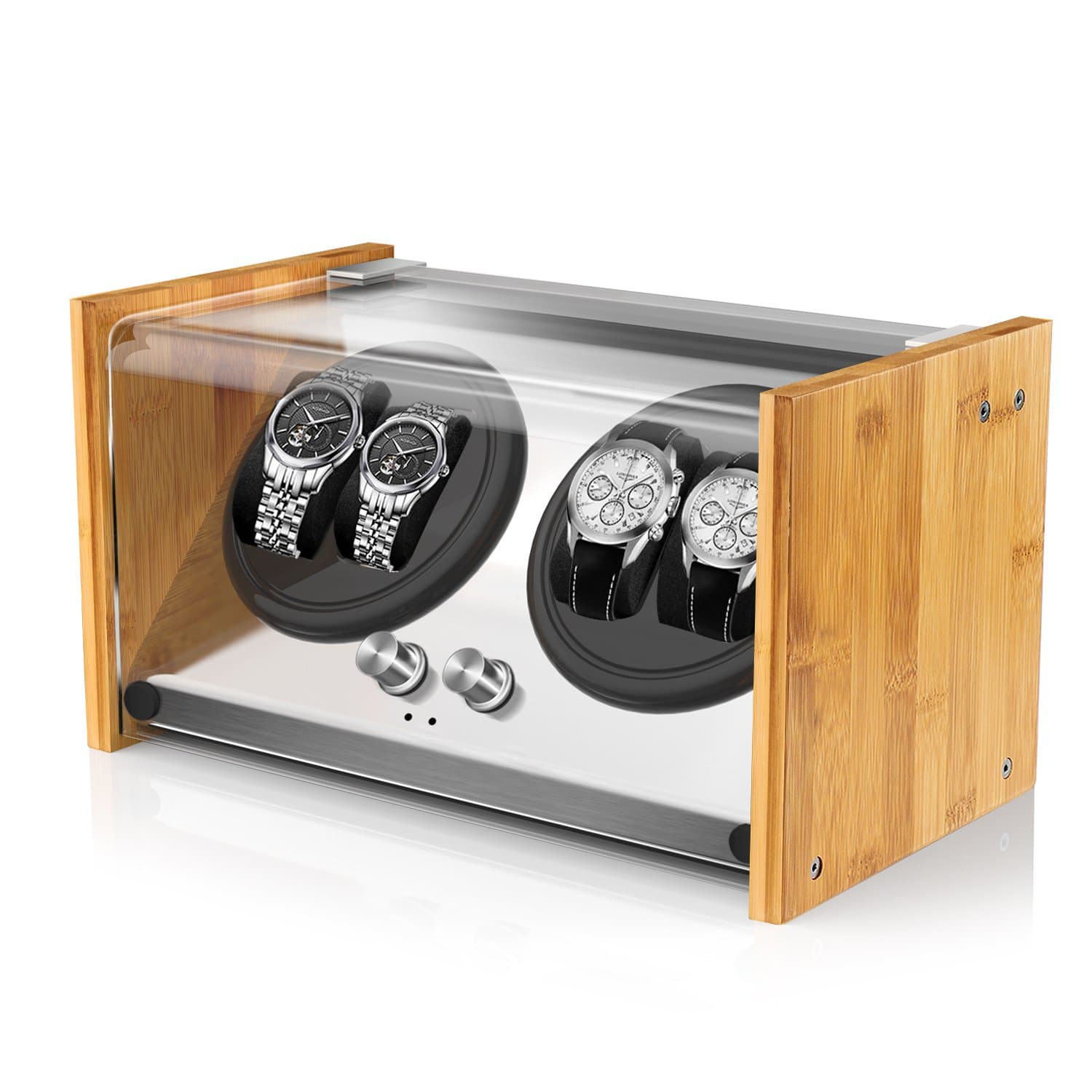 Bamboo Watch Winder for 4 Automatic Watches