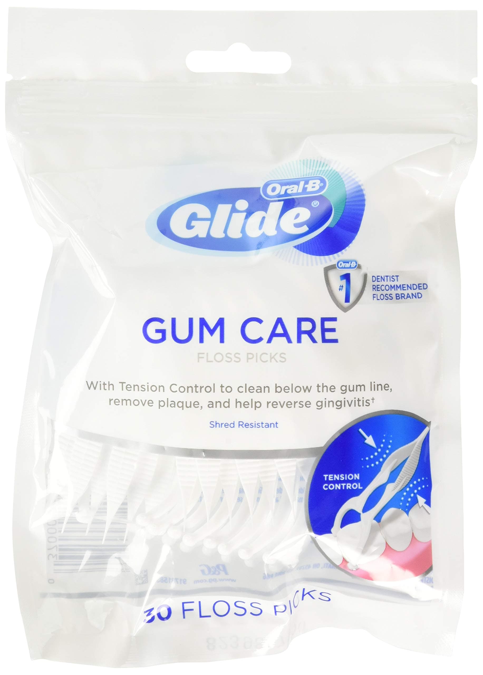 Glide PG-4364B Pro-Health Advanced Floss Picks 30 Ea (Pack of 2) Packaging may vary