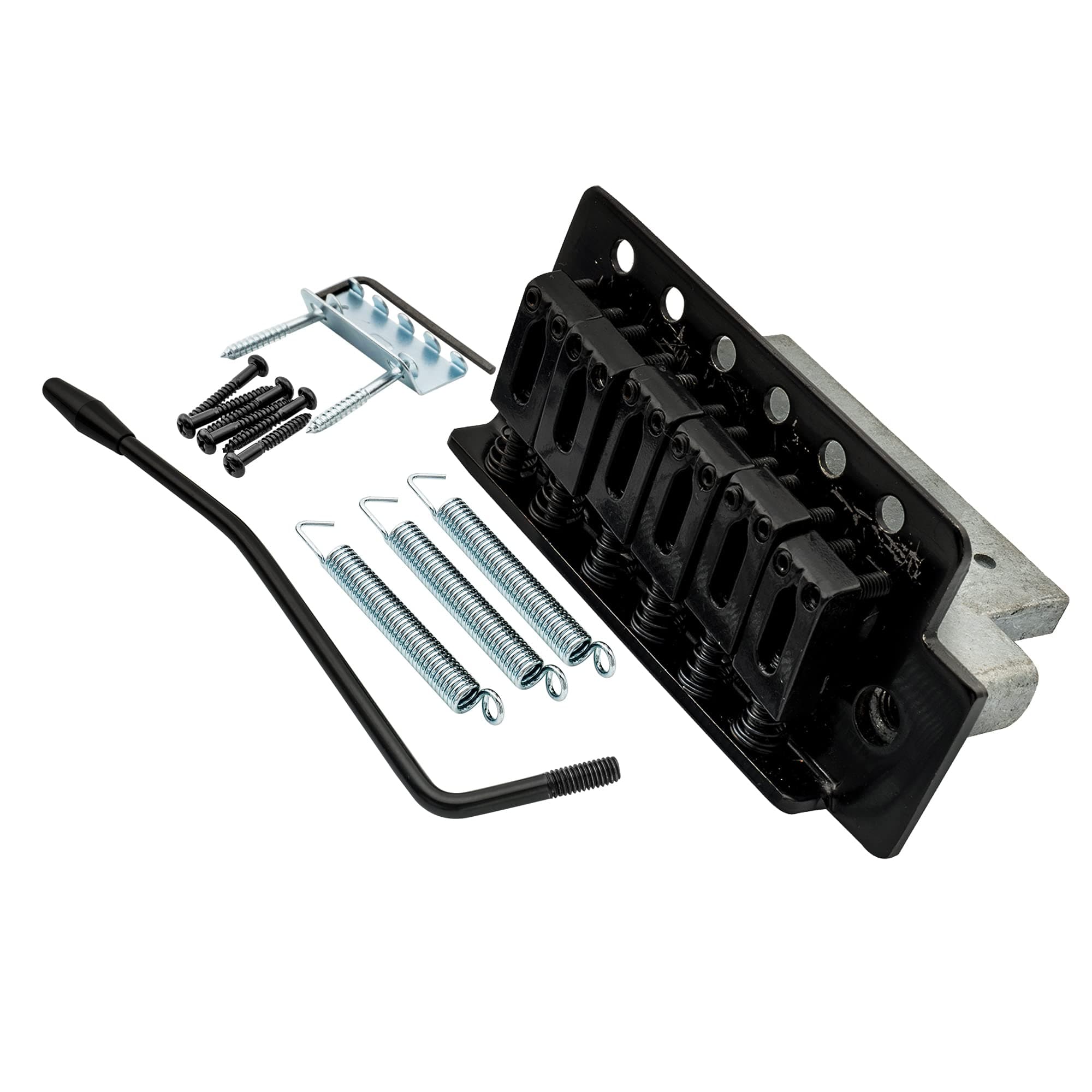 52.5mm Guitar Stratocaster Tremolo Bridge Set for Fender Strat Squier Electric Guitar Replacement, Black