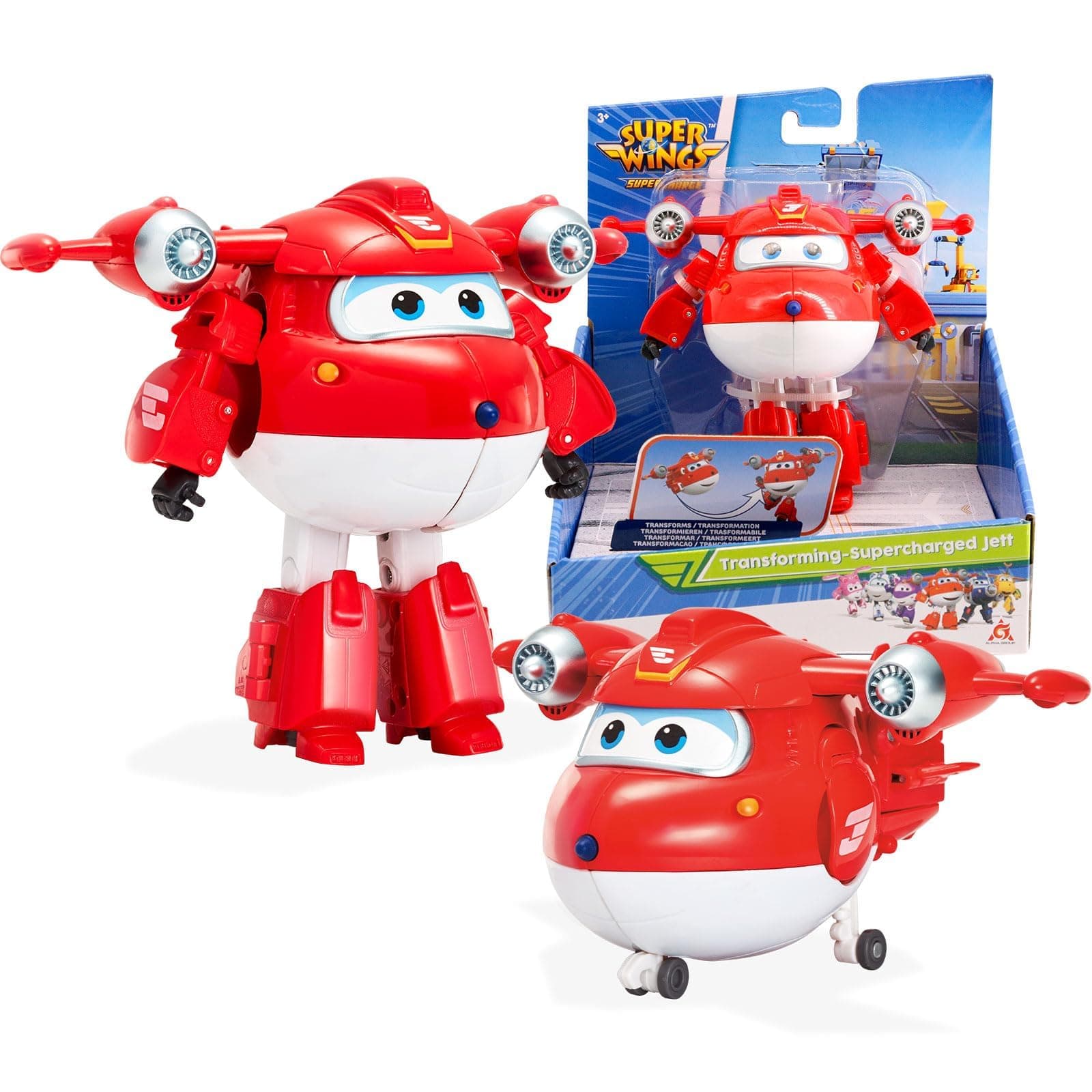 Super Wings EU740283 - Transformation Aircraft Supercharged Jett, approx. 12.7 c...