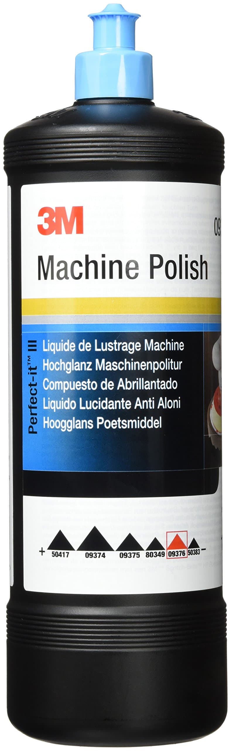 3M Perfect-It High-Gloss Machine Polish, 09376, Paint Polish, Silicone-Free, Wax-Free, For Removing Swirl Marks And Other Smaller Surface Defects In Paint, High-Gloss Finish, 1 Liter.
