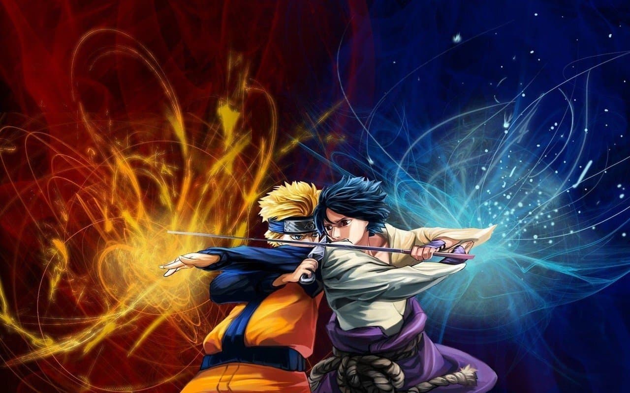 MAHALAXMI ART Naruto vs Sasuke Fine Art Paper Poster (13x19)