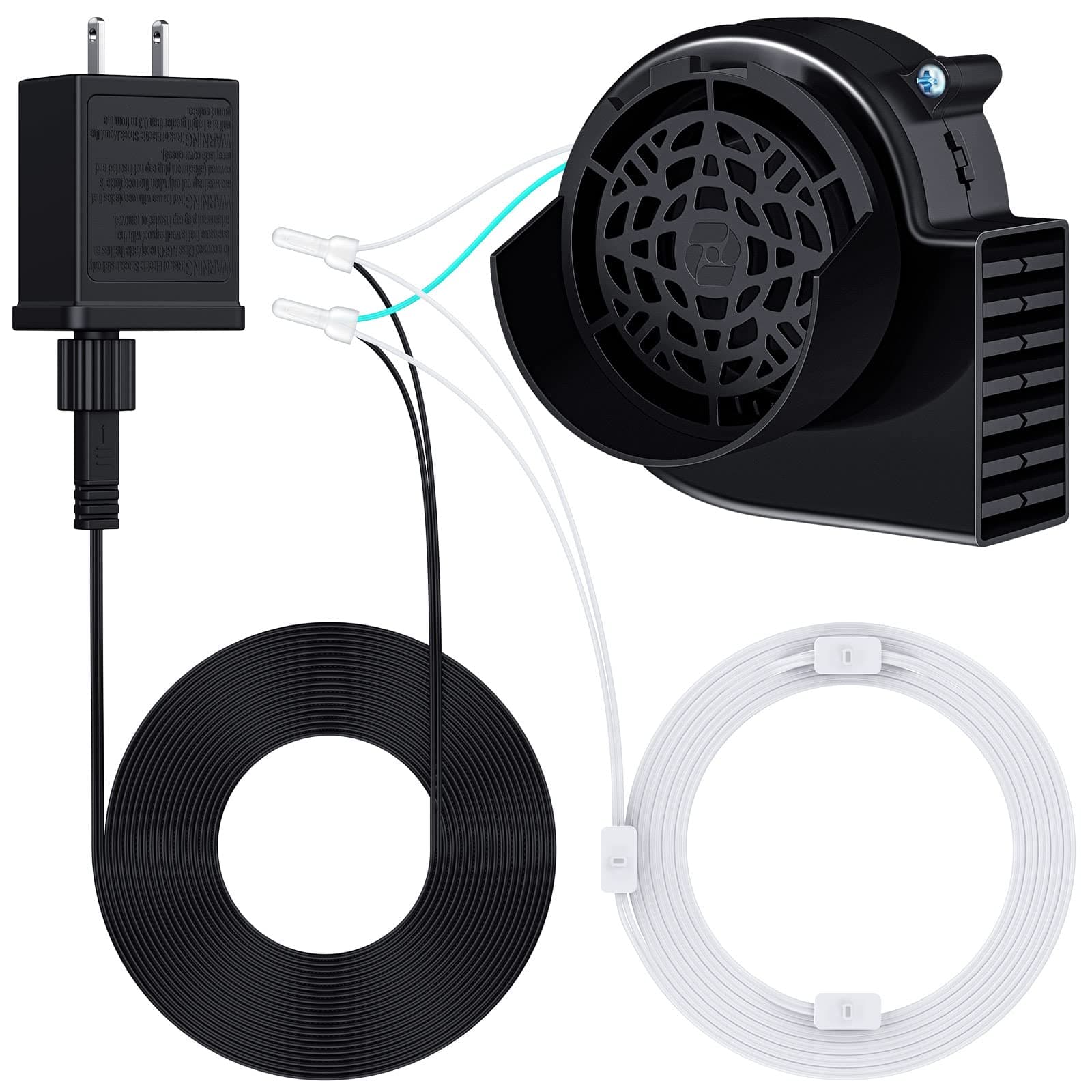 Saillong Air Blower for Inflatables, Air Fan Blower Replacement Motor for Garden Yard Lawn Inflatable Decor, 1.0A Fan for Halloween Christmas Day Inflatables Decor, 12V/ 1.0A Adapter(Classic)