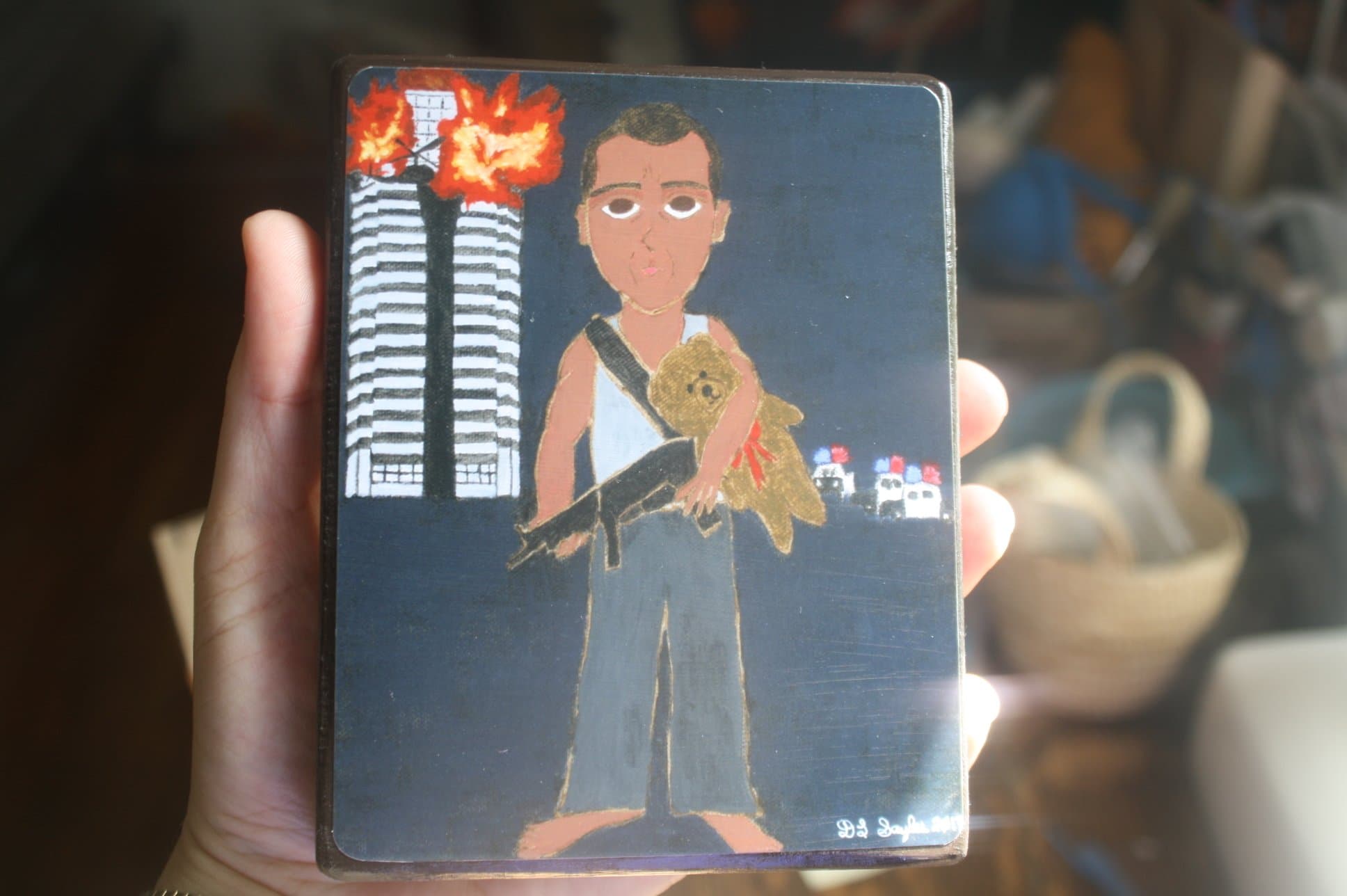 4 X 6 John McClane art print on Wood