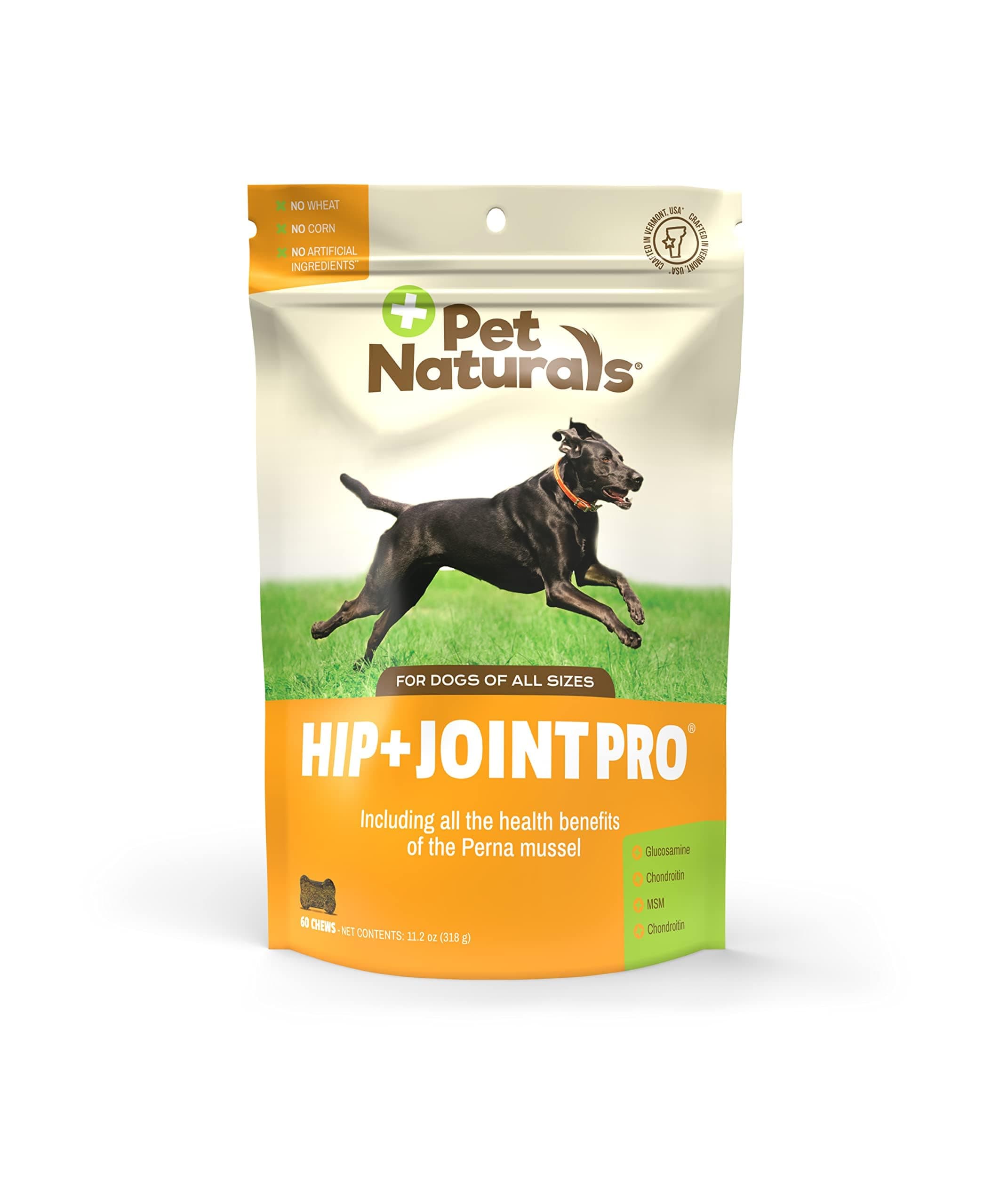 Pet Naturals Hip and Joint PRO with Glucosamine, Chondroitin and MSM for Dogs, 60 Chews