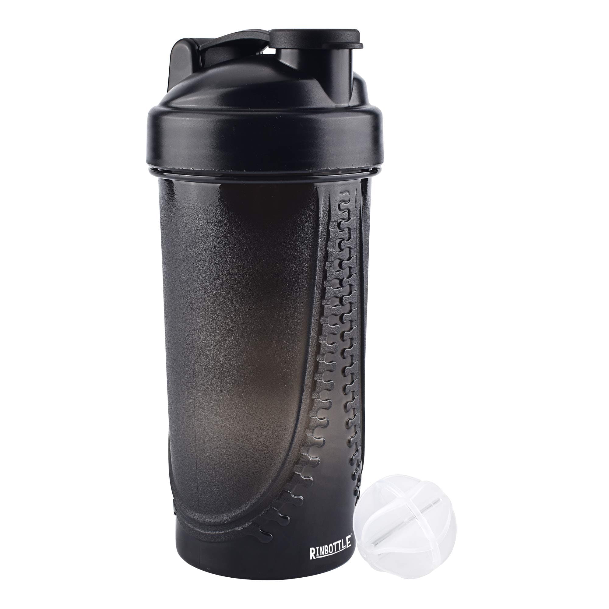 Protein Shaker Bottle,Shaker bottle with mixer ball,Shaker Cups for easy mixer ,Loop Top Classic Shaker Bottle,Shaker Bottle with Balls, 28ounce/800ml Shaker Cup for mixing protein shakes (Black)