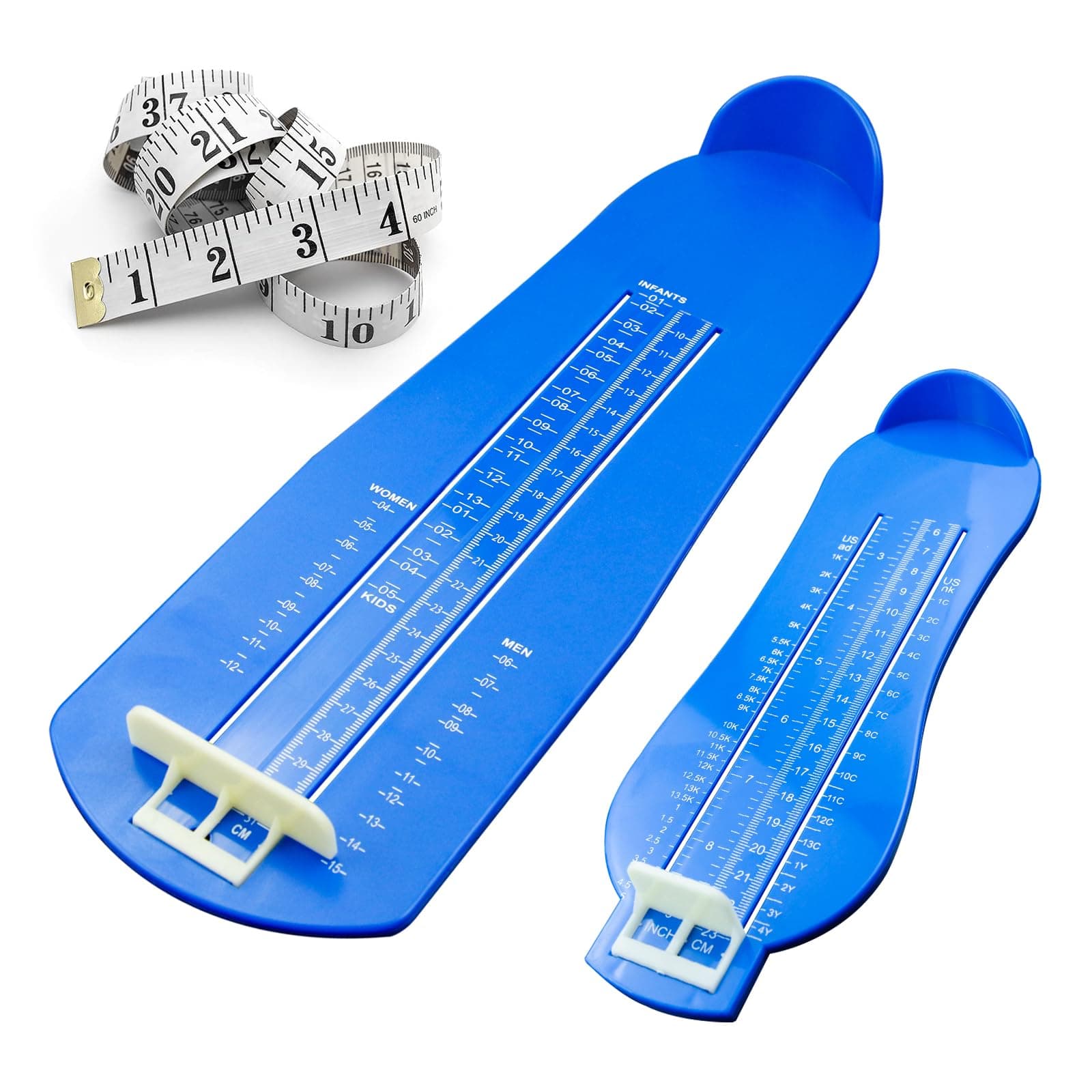 Foot Measurement Device Shoe Size Measuring Devices for Adults and Kids with Soft Tape Measure US Standard