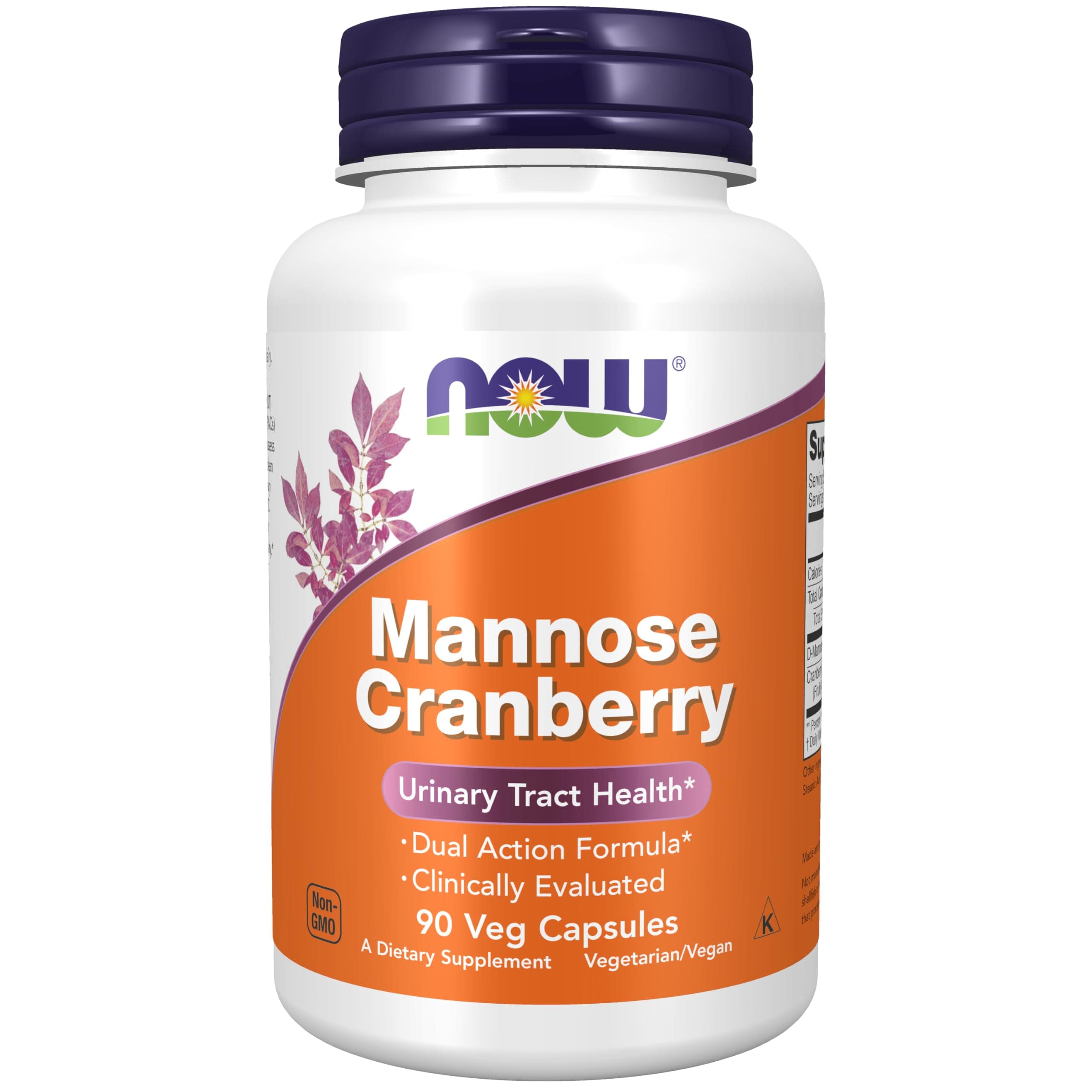 Supplements, Mannose Cranberry, Dual Action Formula*, Clinically Evaluated, Urinary Tract Health*, 90 Veg Capsules