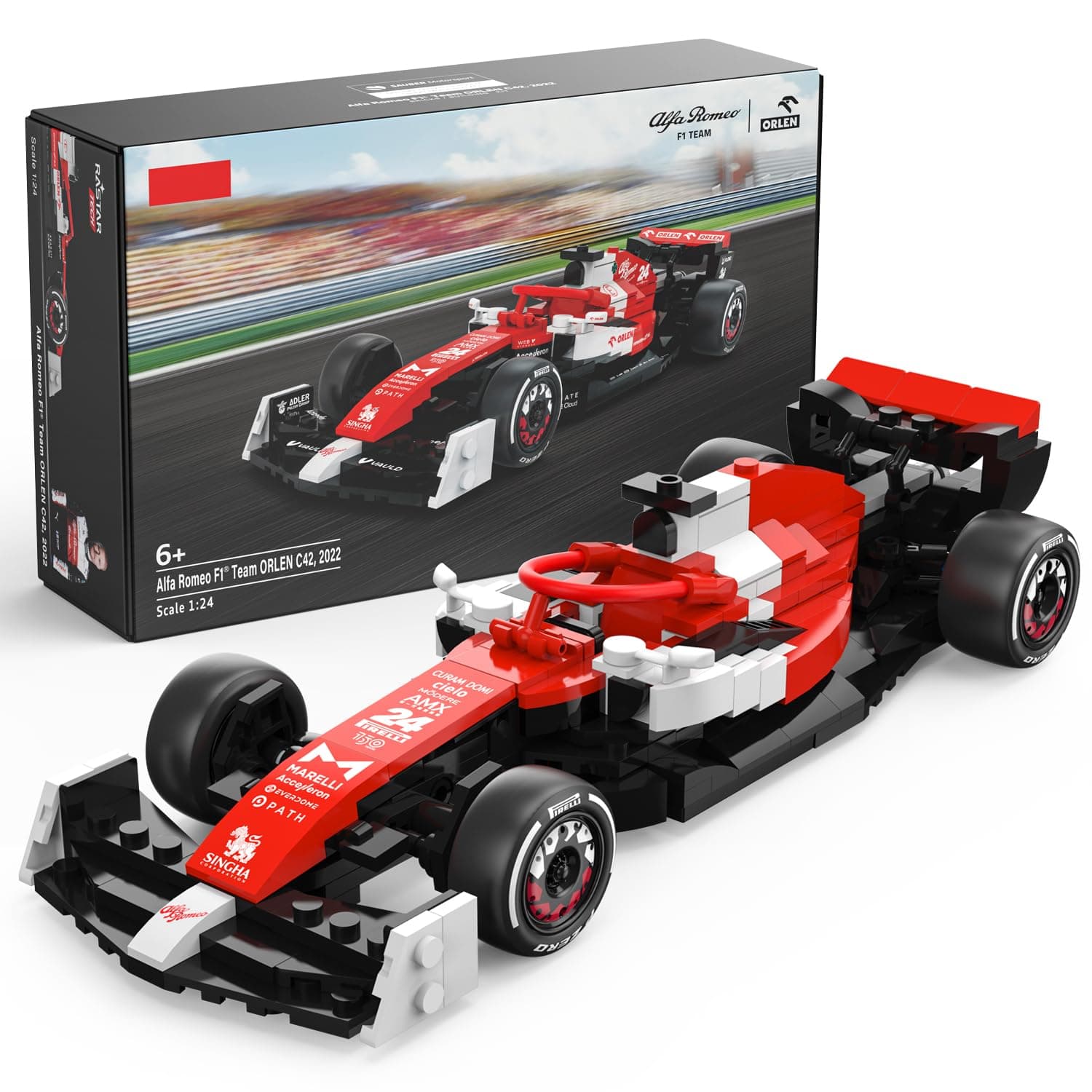 1: 24 Alfa Remeo F1 C42 Bricks Building Sets