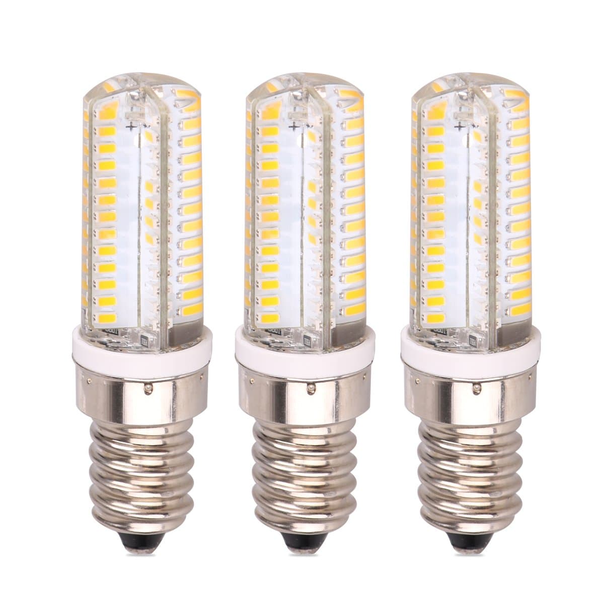 Silicone Corn Light Bulb 3pcs Pack AC 110V 2.4W Silicon Coated E14 Led Bulb Light Cool White Energy Saving Light Bulb
