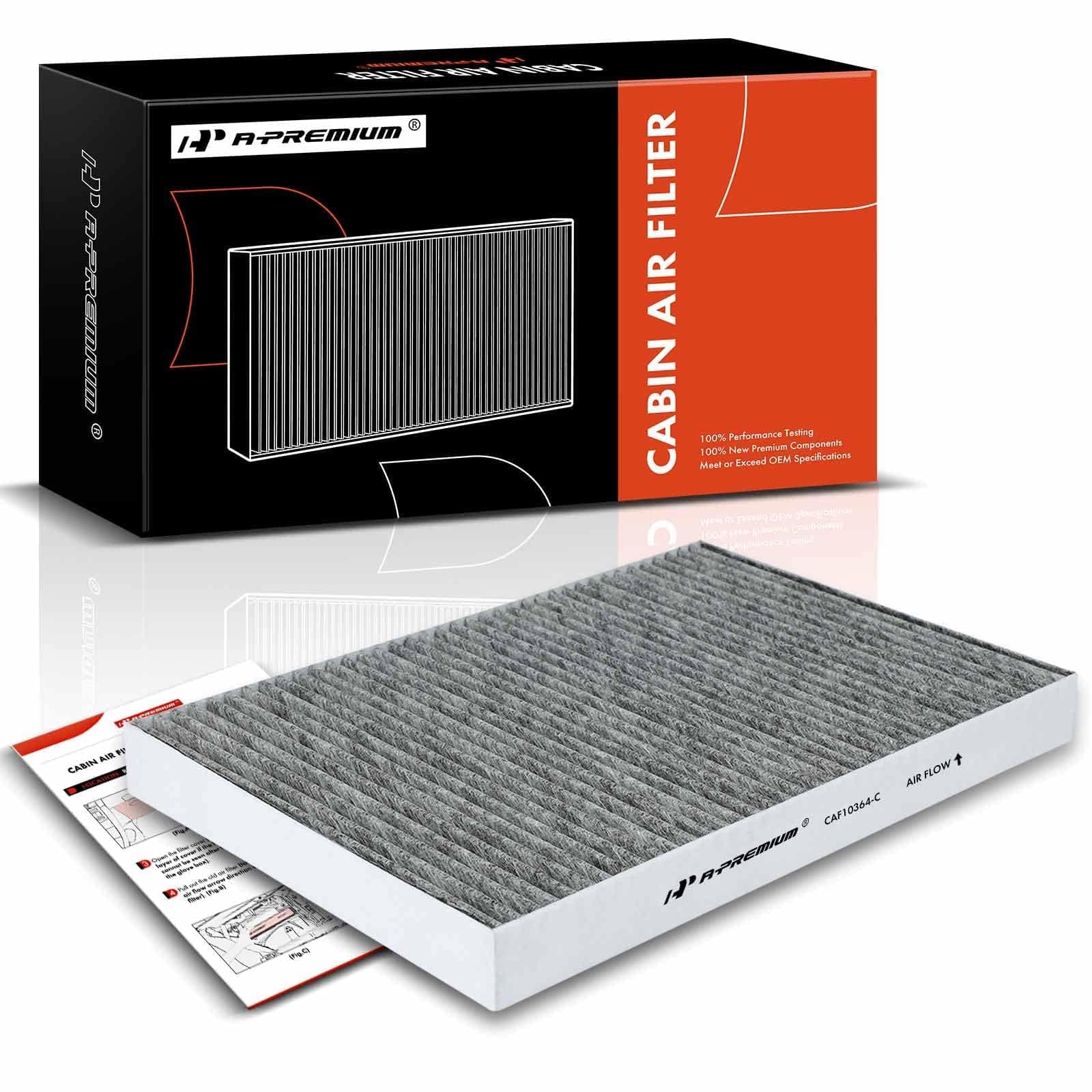 A-Premium Cabin Air Filter with Activated Carbon Compatible with Dodge Charger 2006-2010, Challenger 2008-2010, Magnum 2005-2008 & Chrysler 300 2005-2010, Replace# 4596501AC