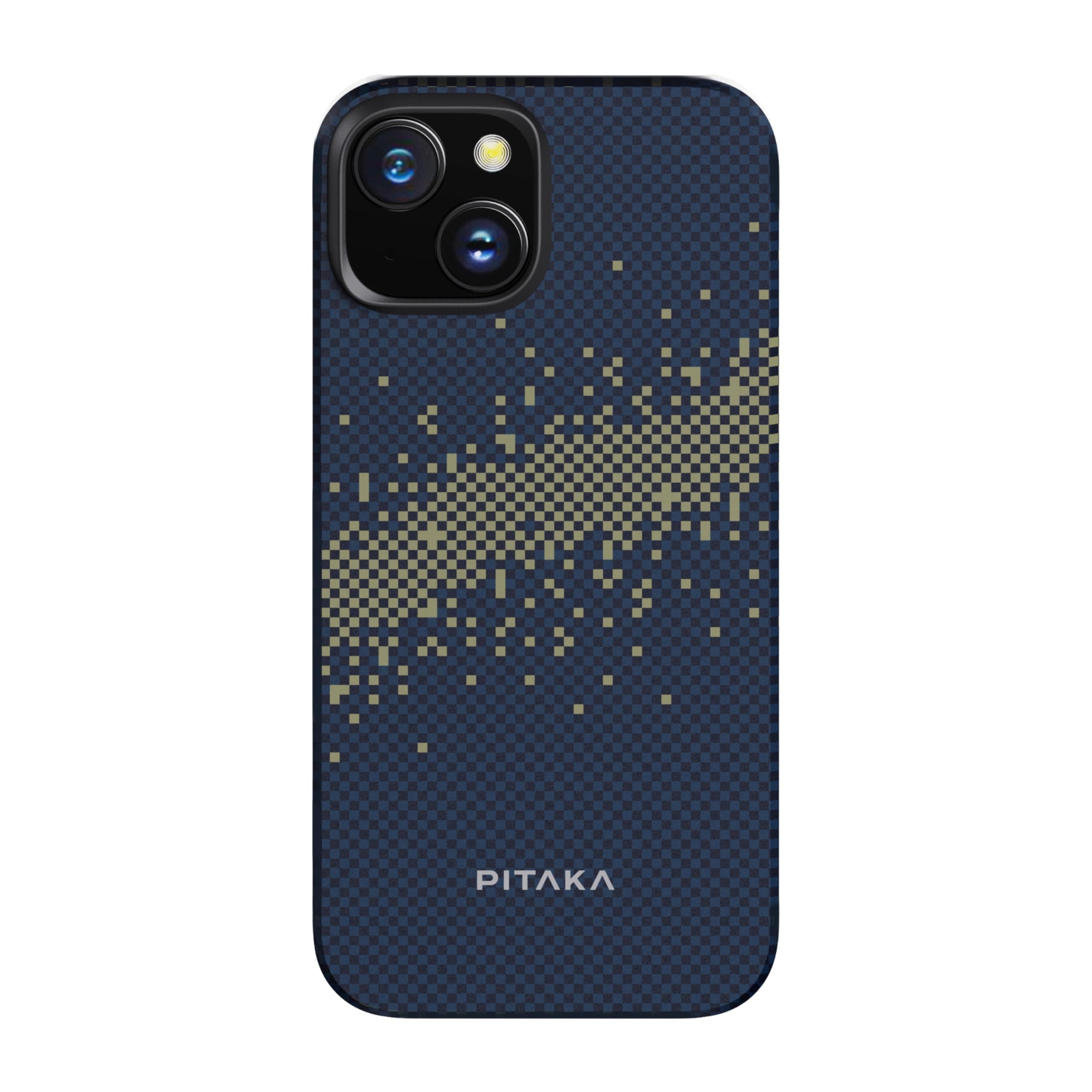 PITAKA Case Compatible with iPhone 15 Plus Aramid Fibre Ultra Thin Magnetic Protective Case with 3D Texture Feel Scratch-Resistant [MagEZ Case 4] Milky Way Galaxy