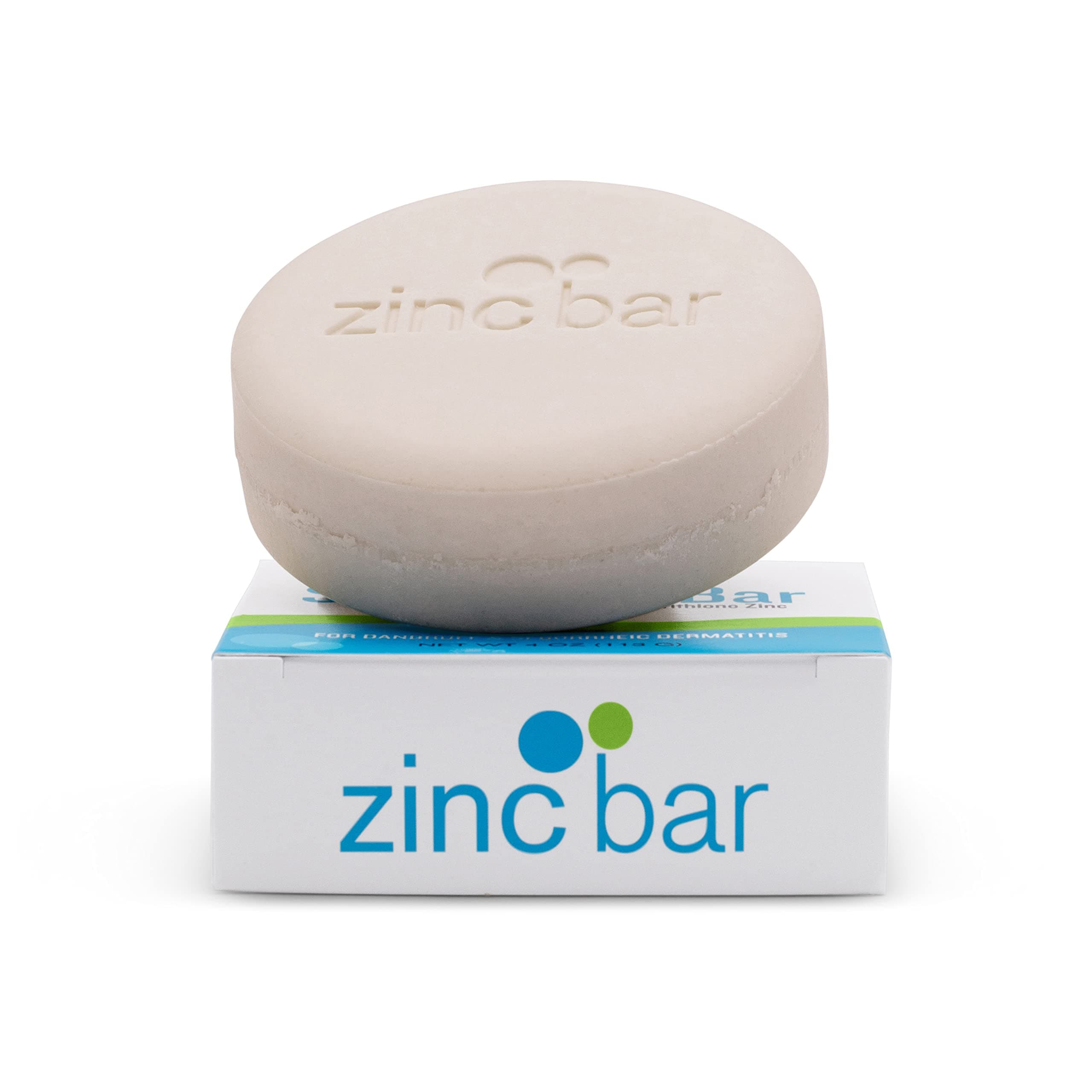 2% Pyrithione Zinc Shampoo Bar for dandruff and seborrheic dermatitis - Peppermint (4 Oz)