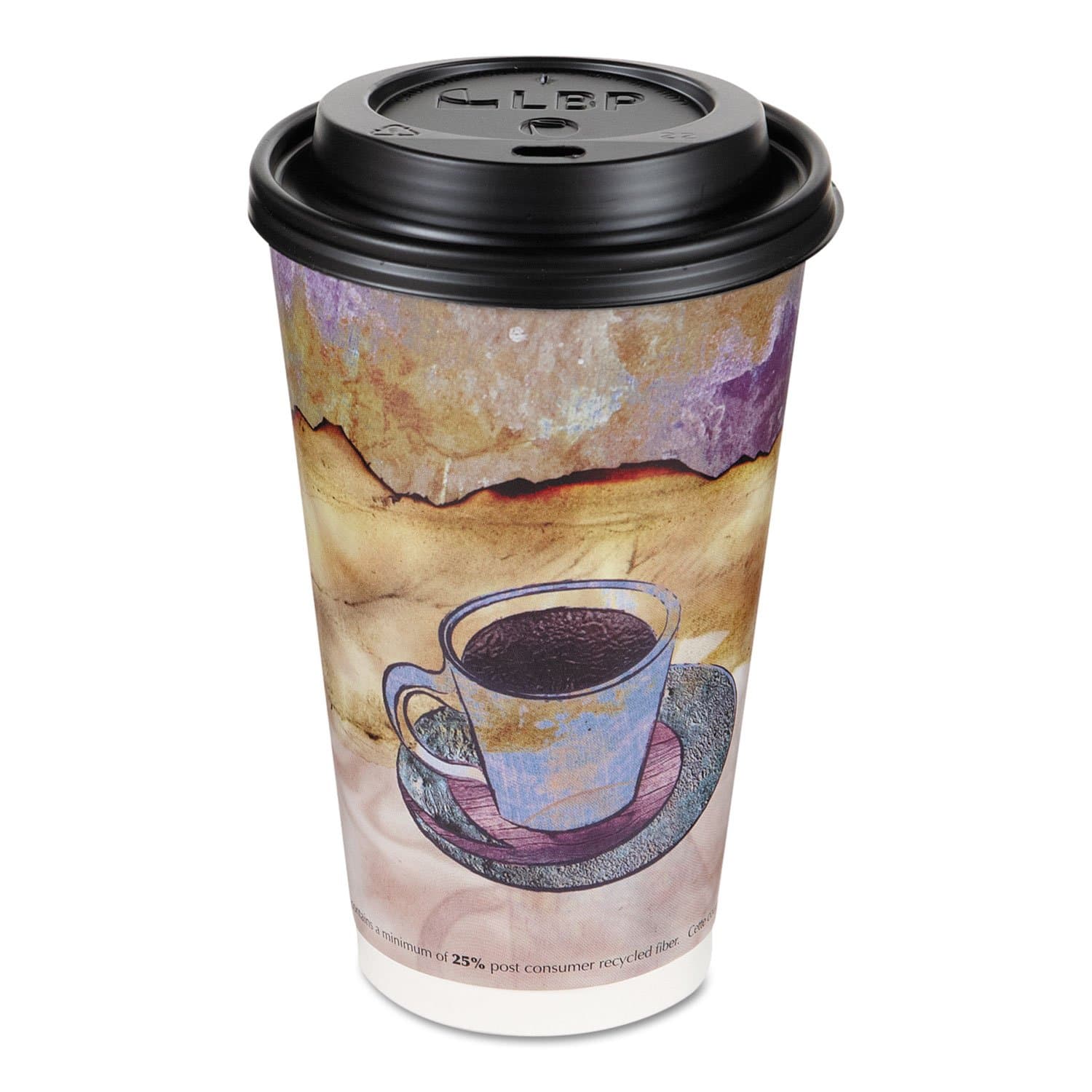 Thermo Grip Monaco Coffee Cup with Lids, Paper, 16oz, Hot, 48 Count Thermal Disposable Cups