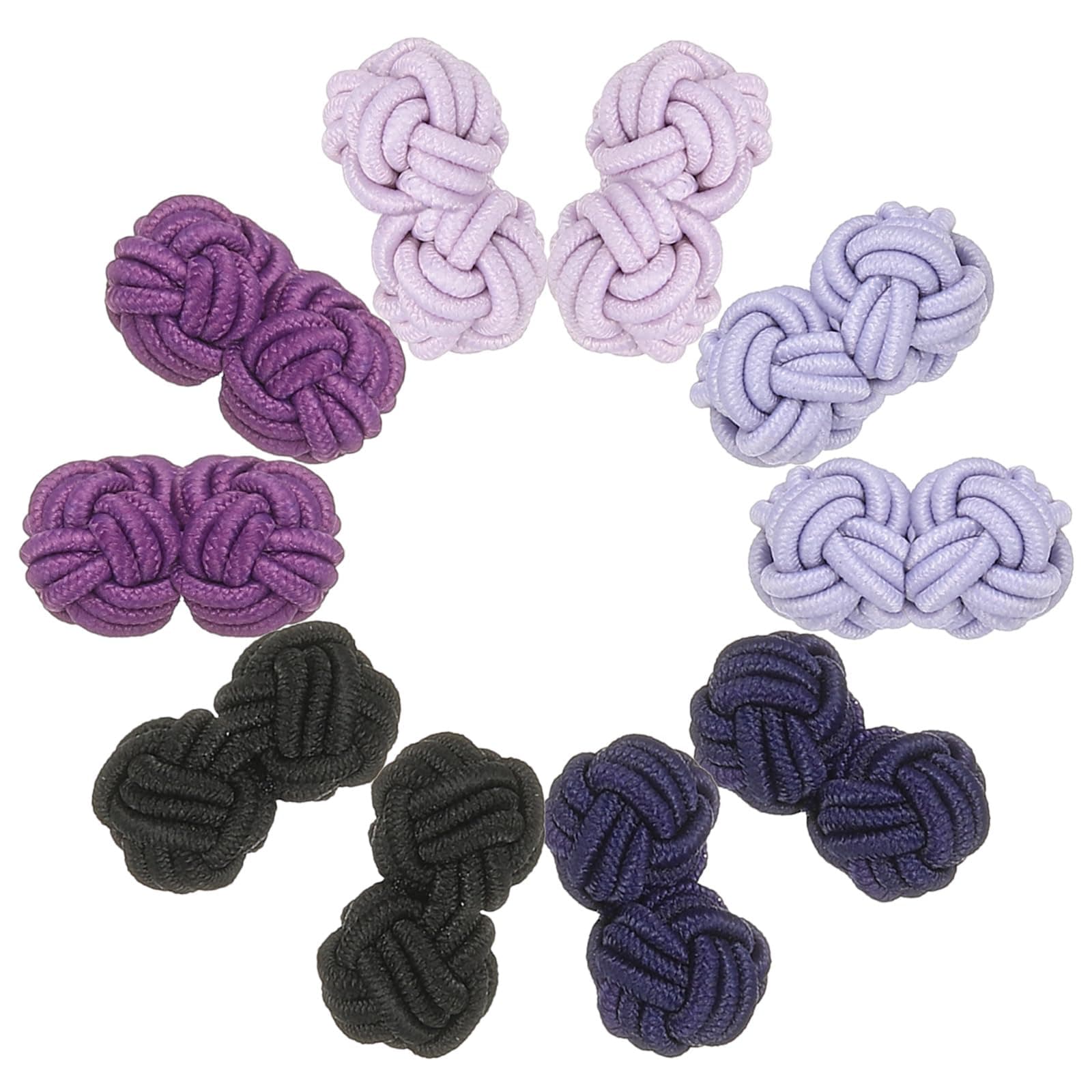 Silk Knot Cufflinks, Elastic Fabric Shirt Cufflinks, Twist Knot Dress Accessories Cuff Link for Men, Women, Business, Gift