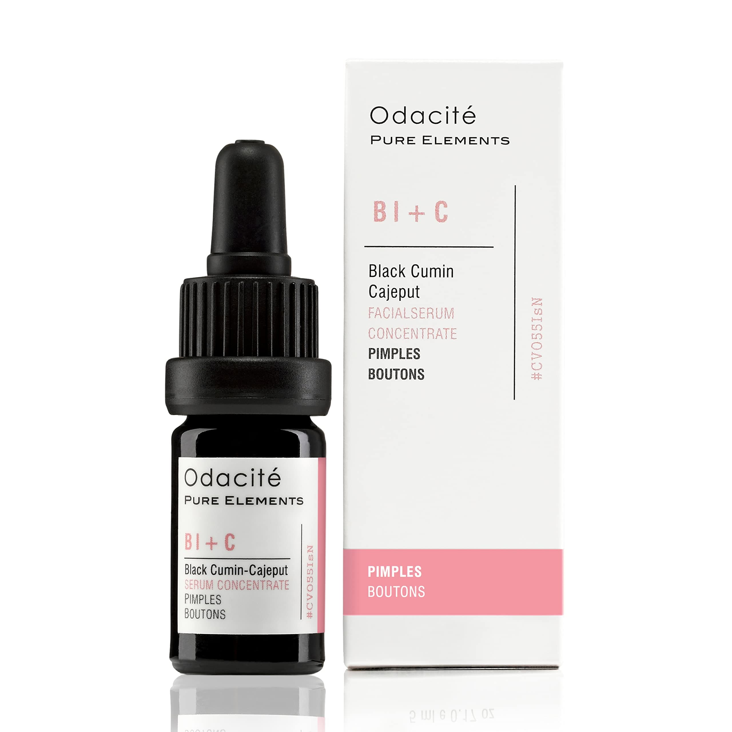 Odacité Bl+C Serum Concentrate for Face, Luxury Black Cumin + Cajeput Pore-Clearing Facial Oil for Pimples & Blemishes, Vegan Vitamin E Spot Treatment for Oily, Acne-Prone Skin, 0.17 fl oz