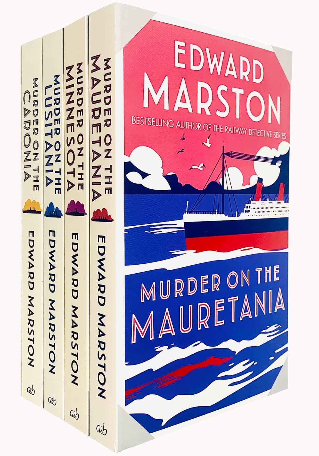 Edward Marston Ocean Liner Mysteries Collection 4 Books Set (Murder on the Lusitania, Murder on the Mauretania, Murder on the Minnesota, Murder on the Caronia)