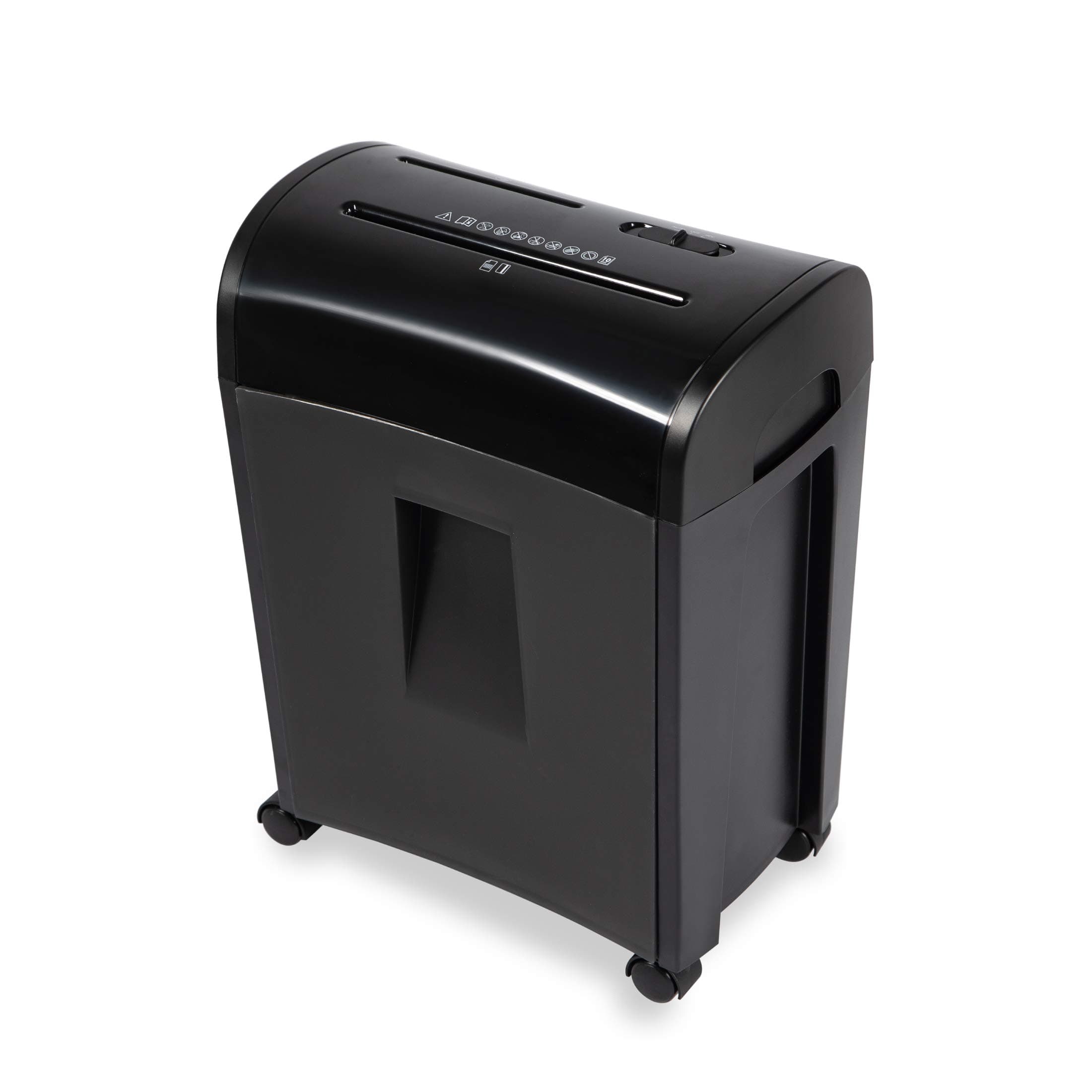 ZS-10E Document Shredder with pullout Basket, Security Class P4, Shredder up to 10 Sheets of DIN A4 Paper at Once, Also for CDs, DVDs and Credit Cards, Home Office Shredder, Black