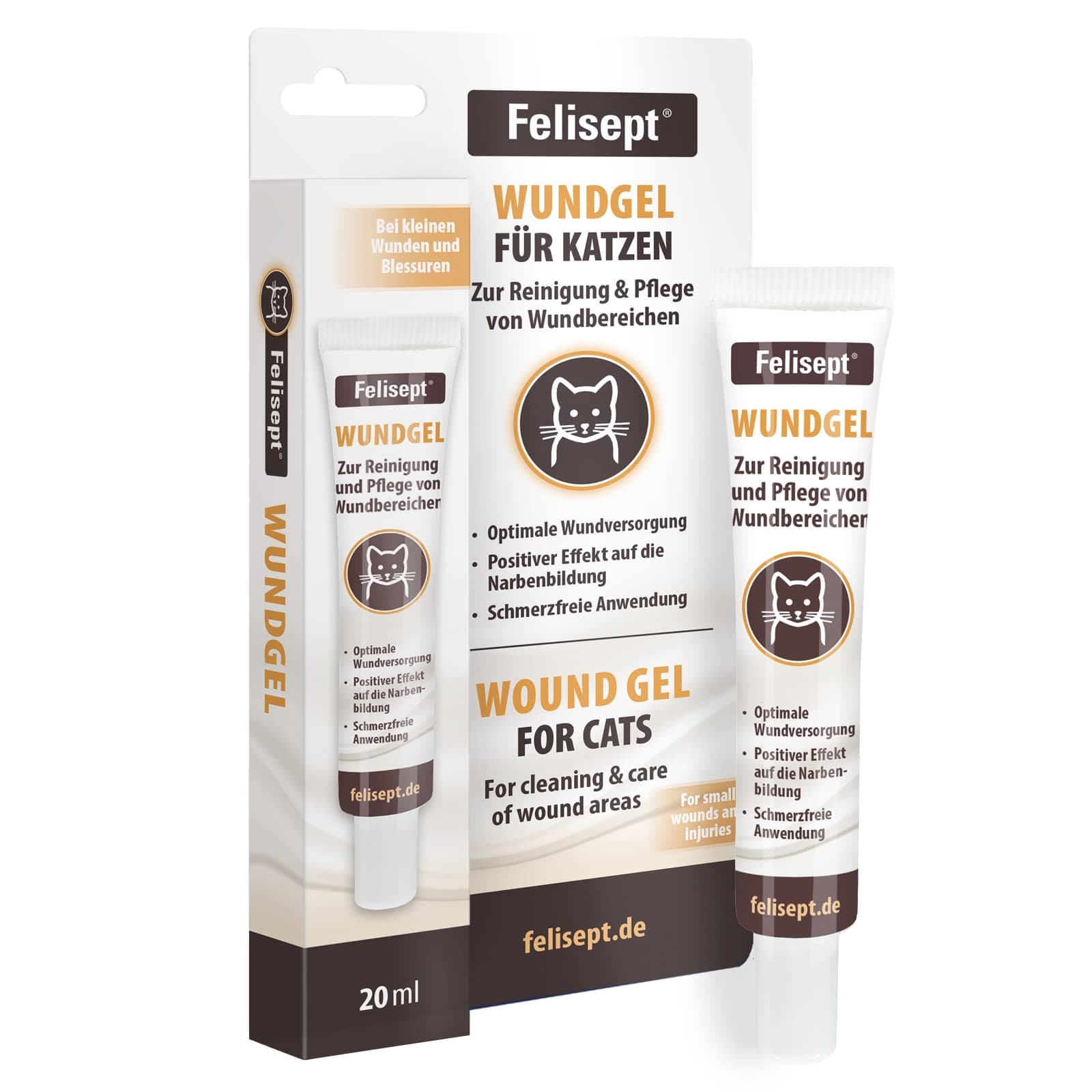 Felisept Wound Gel for Cats 20 ml - For Cleaning and Care of Wound Areas