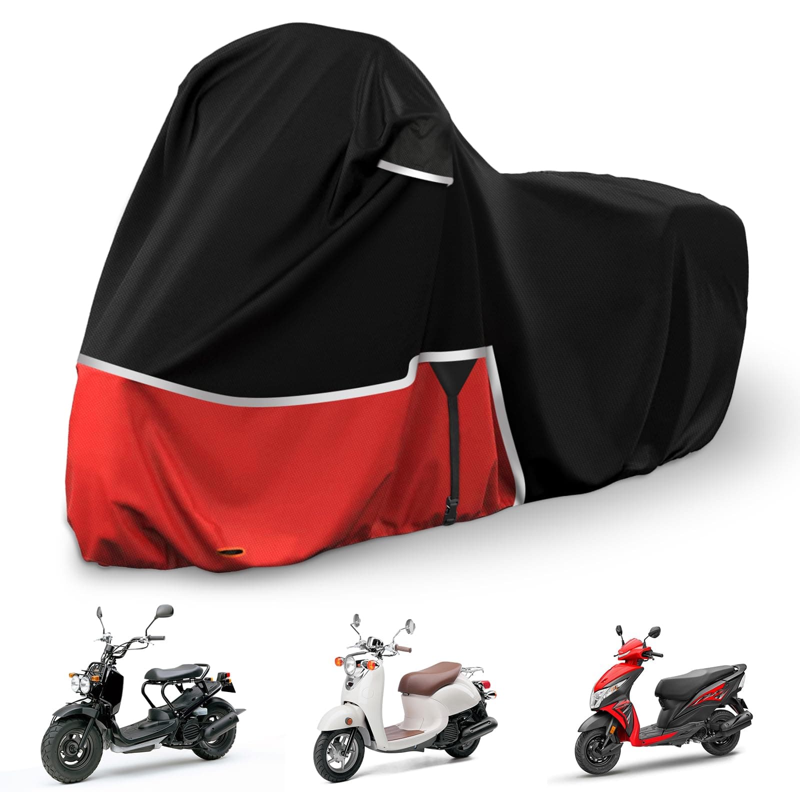Waterproof Motorcycle Cover Replace for Honda Scooter Model, 420D Oxford Cloth Honda Ruckus, Metropolitan, Dio and ADV150 Scooter Cover for Snow Rain Dust Protection