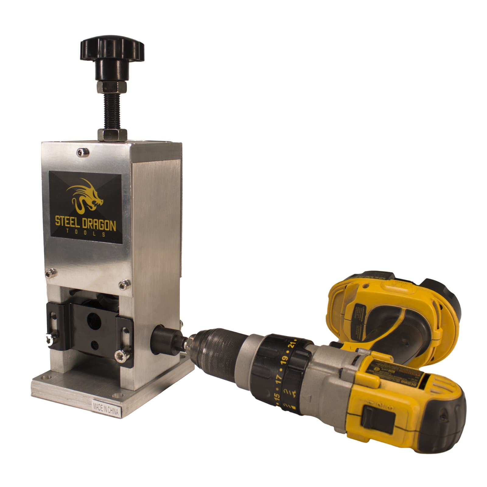 Steel Dragon Tools WRA15 Benchtop Manual or Drill Powered 0.15 in. to 1 in. Automatic Wire Stripping Machine Strip Scrap Copper Wire Stripper