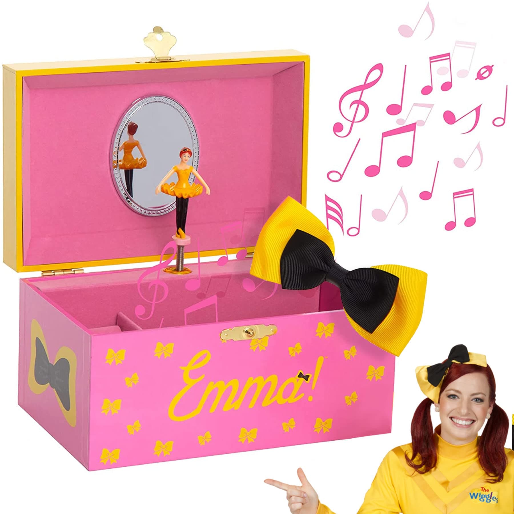 Mighty Mojo The Wiggles Emma Watkins Ballerina Musical Jewelry Box & Hairbow