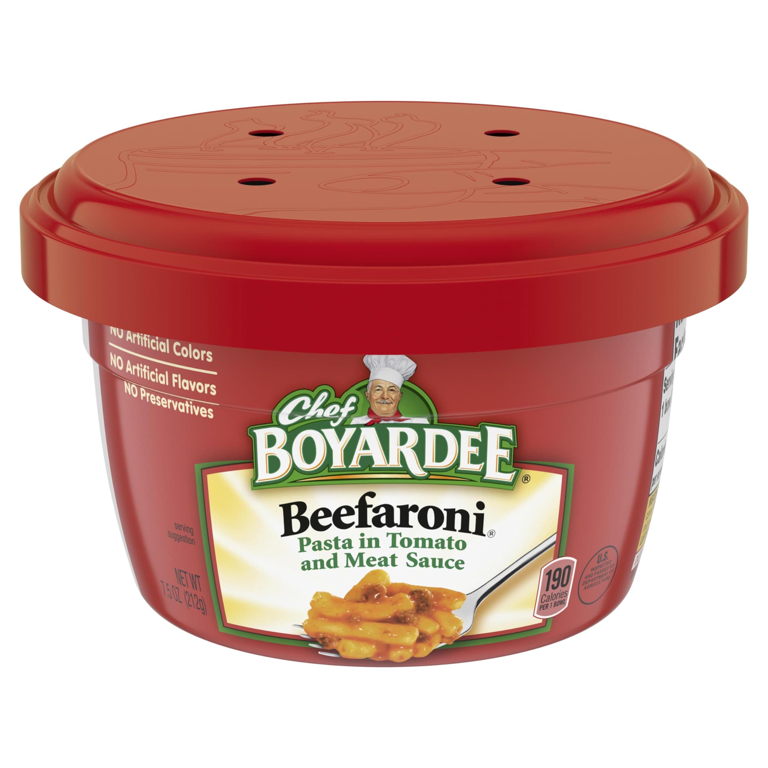 Beefaroni, 7.5-Ounce Microwavable Bowls (Pack of 12)
