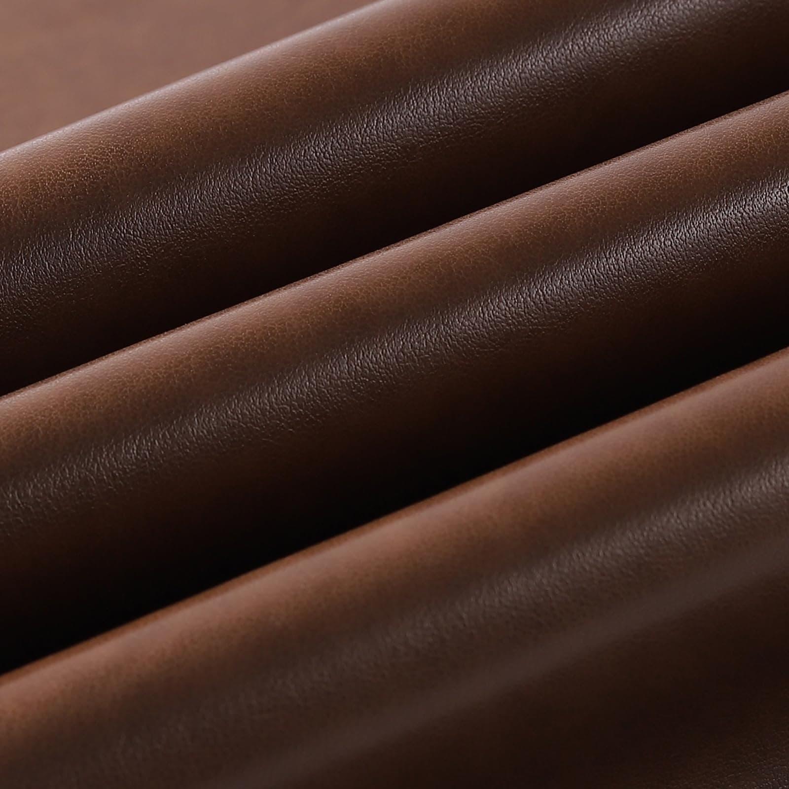 Wooqu PU Leather Book Cloth, Polyurethane Coated and Non-Woven Base, Leather-Like Look, Soft, 17x29”, for Book Binding, Goat Grain, Brown