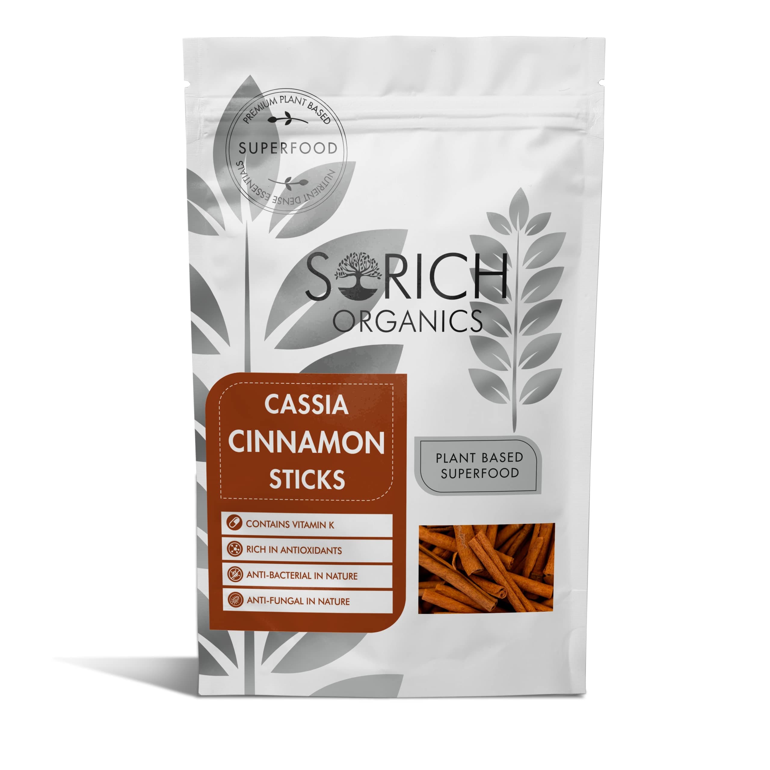 Sorich Organics Cassia Cinnamon Stick 100gm | Dalchini Sticks | Cinnamon Sticks | Cinnamon Quills | Sabut Dal Chini, Karuvapatta 100g | Immunity Booster…