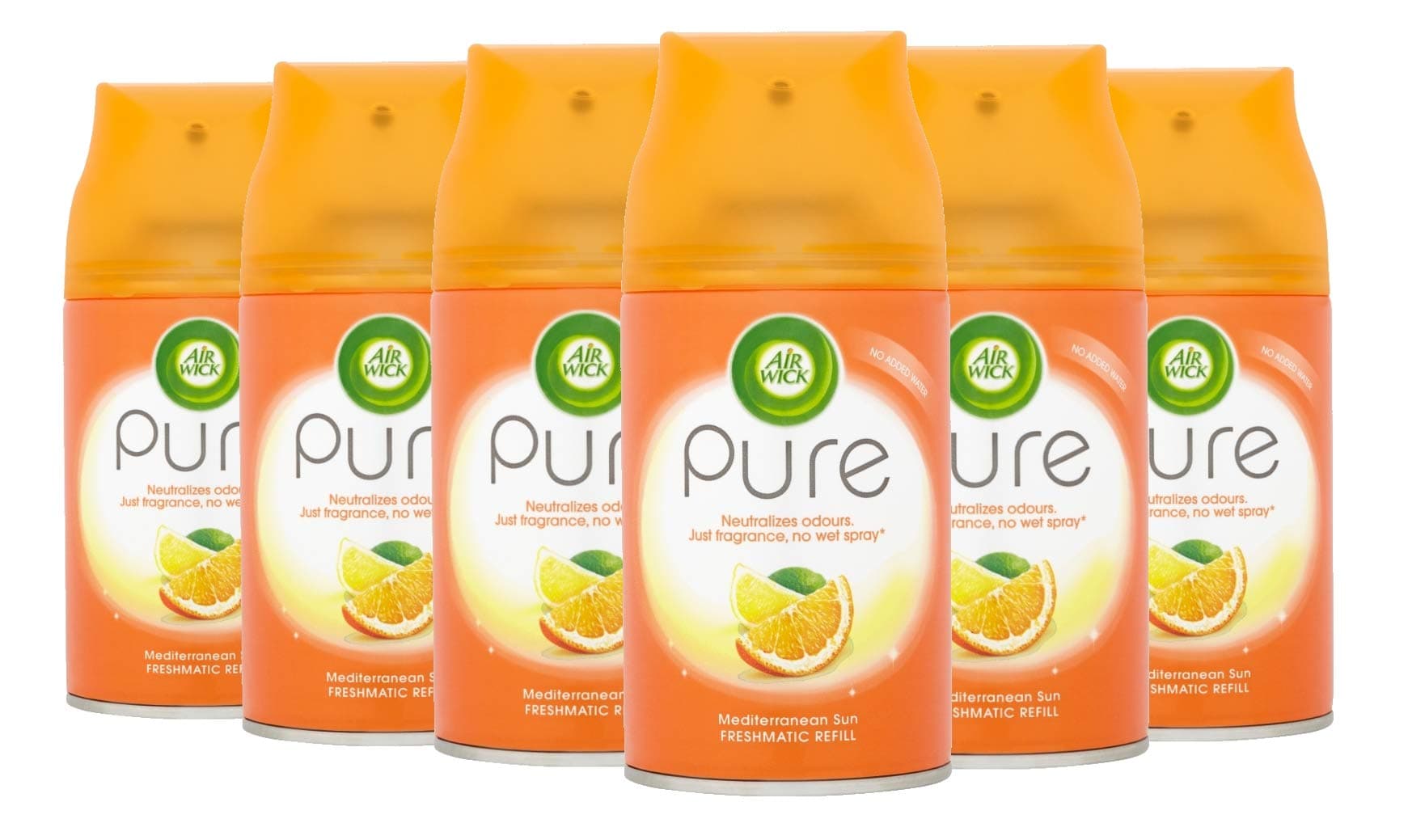 Airwick Citrus Pure Air Freshener Deodoriser Freshmatic Refill 250ml (6 Pack)