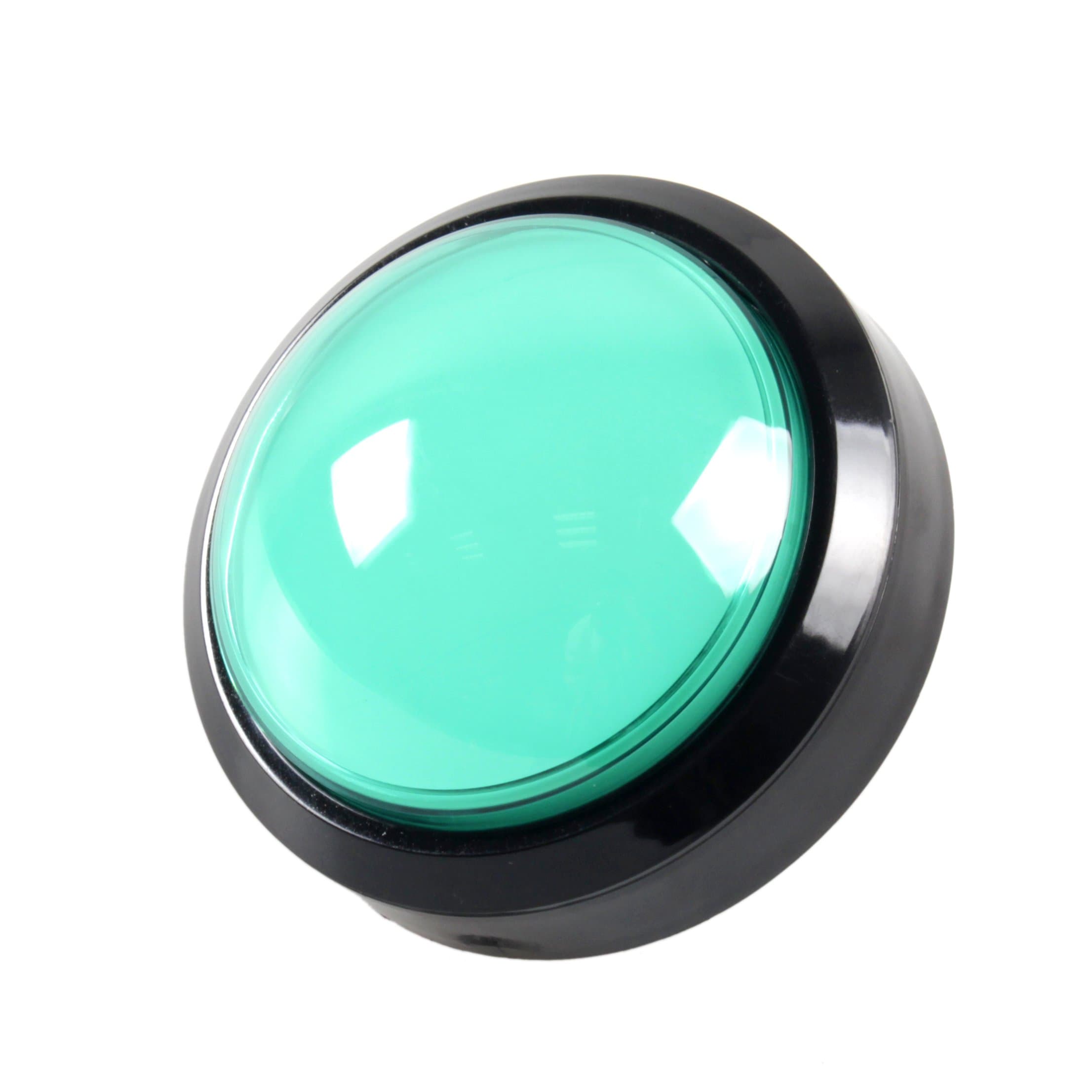 EG Starts 4 Inches Arcade Buttons 100mm Larger Big Dome Convex Type LED Lit Illuminated Push Button for For Arcade Machine DIY Kit & Raspberry Pi Game Part ( Green )