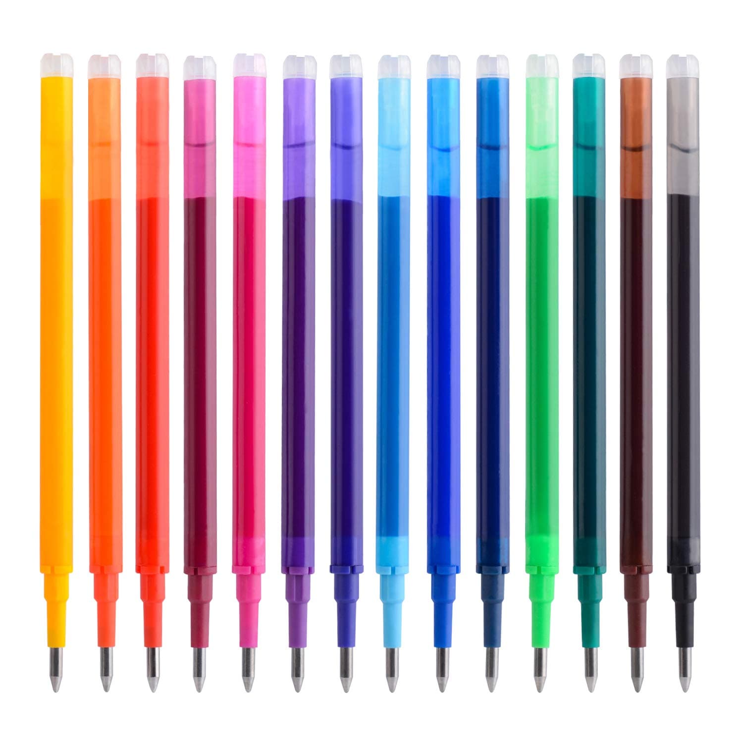 ParKoo Gel Ink Refills Compatible with FriXion and Friction Erasable Gel Pens, Fine Point 0.7 mm, 14 Colors