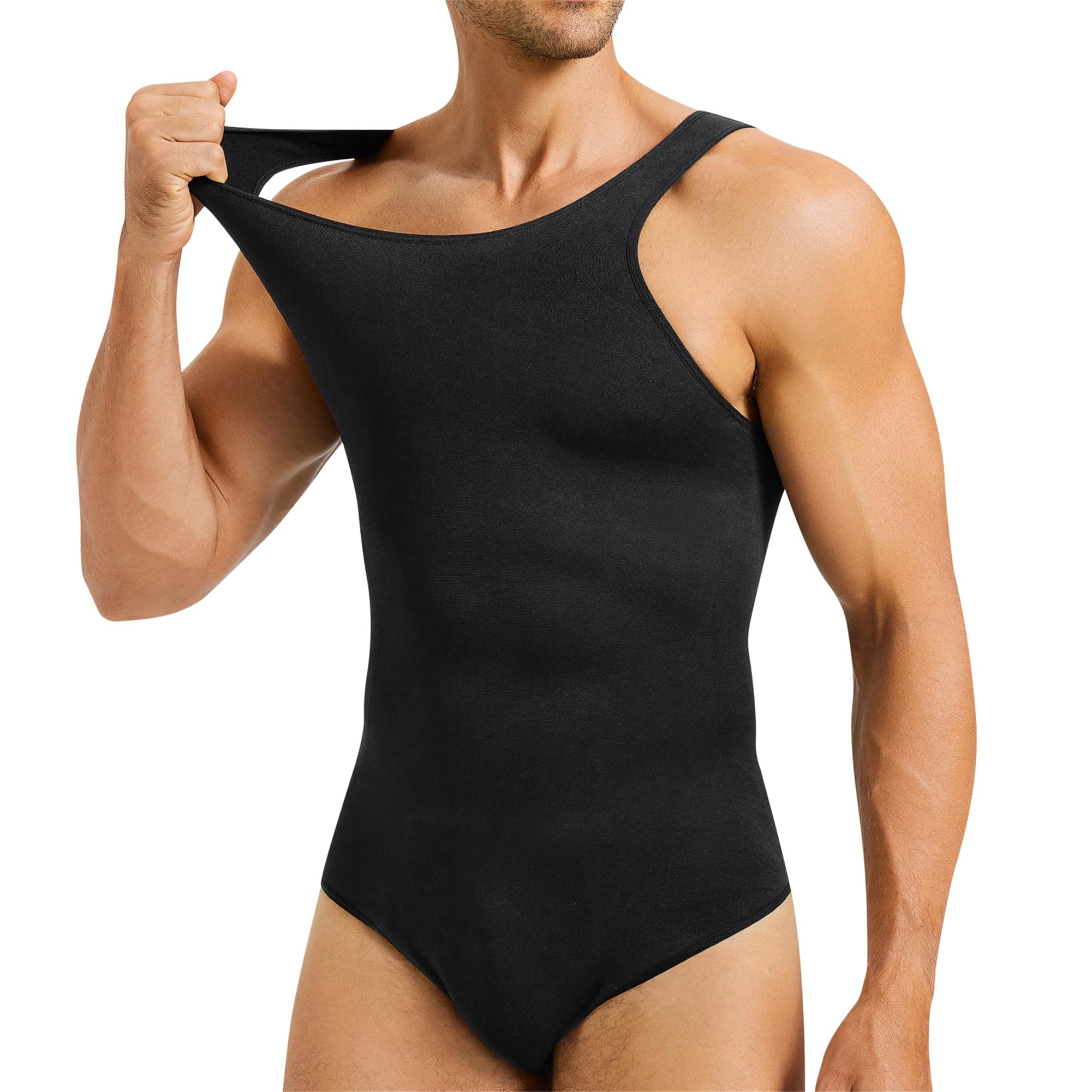 Mens Shapewear Tummy Control Full Body Shaper Compression Slimming Bodysuit Sleeveless Undershirts Fajas Para Hombres