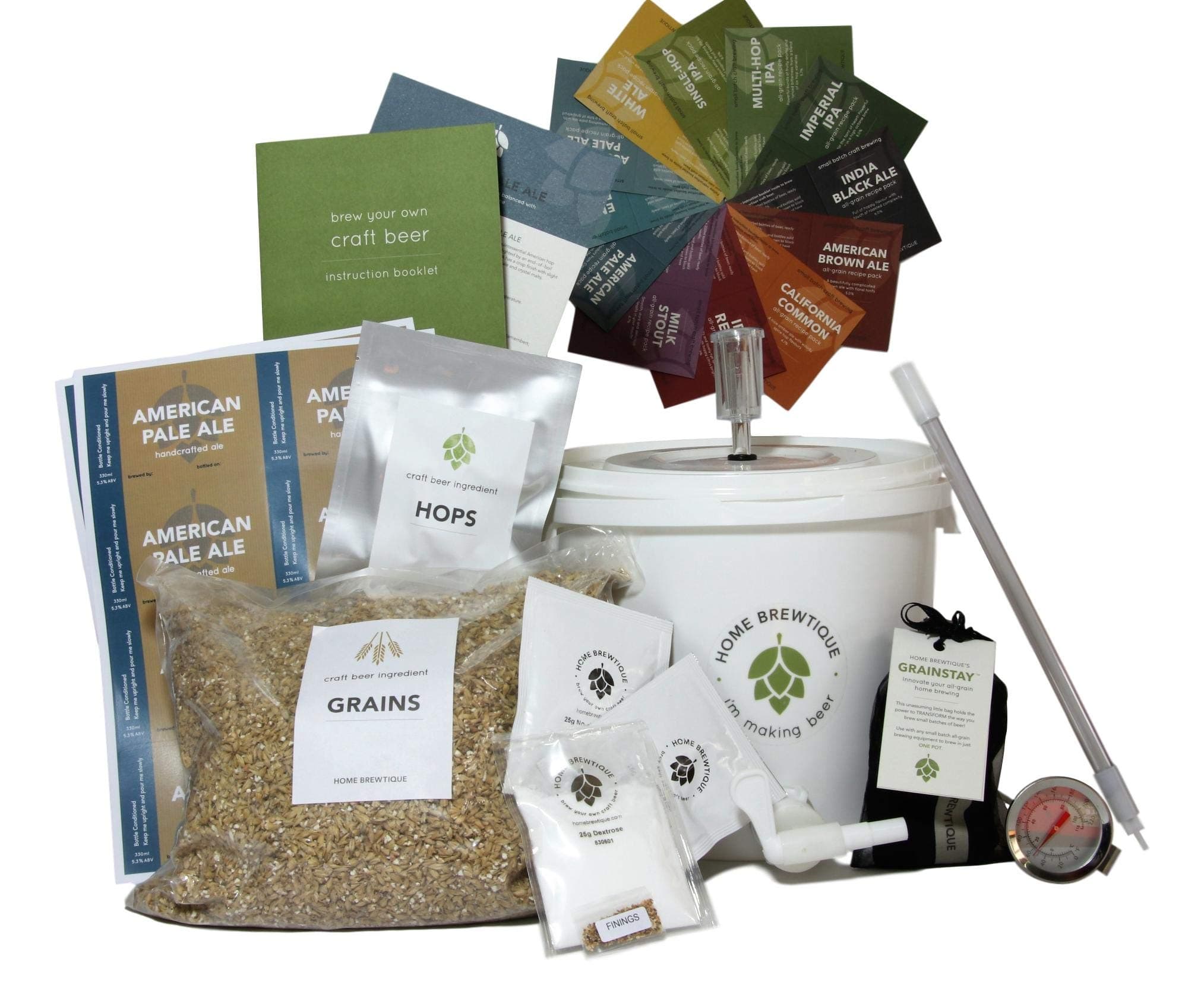 Home Brew Starter Set English Pale Ale Brewing Kit Small Batch 1 Gallon All Grain Craft Beer