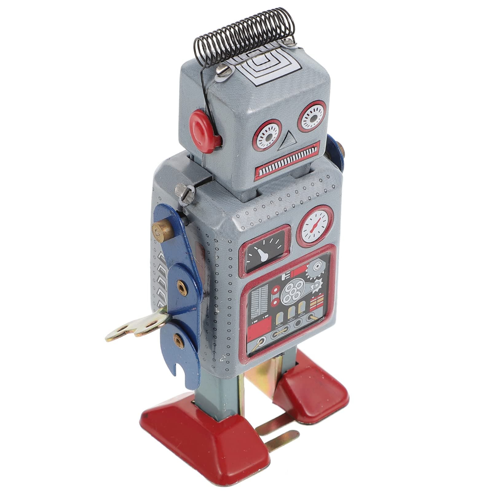 Toyvian Kids Toys Brain Toy Vintage Toys Wind Up Walking Planet Robot: Clockwork Tin Collectibles Figurine Tabletop Bookshelf Figurine Decor Robot Party Favors Developmental Toys Vintage Decor