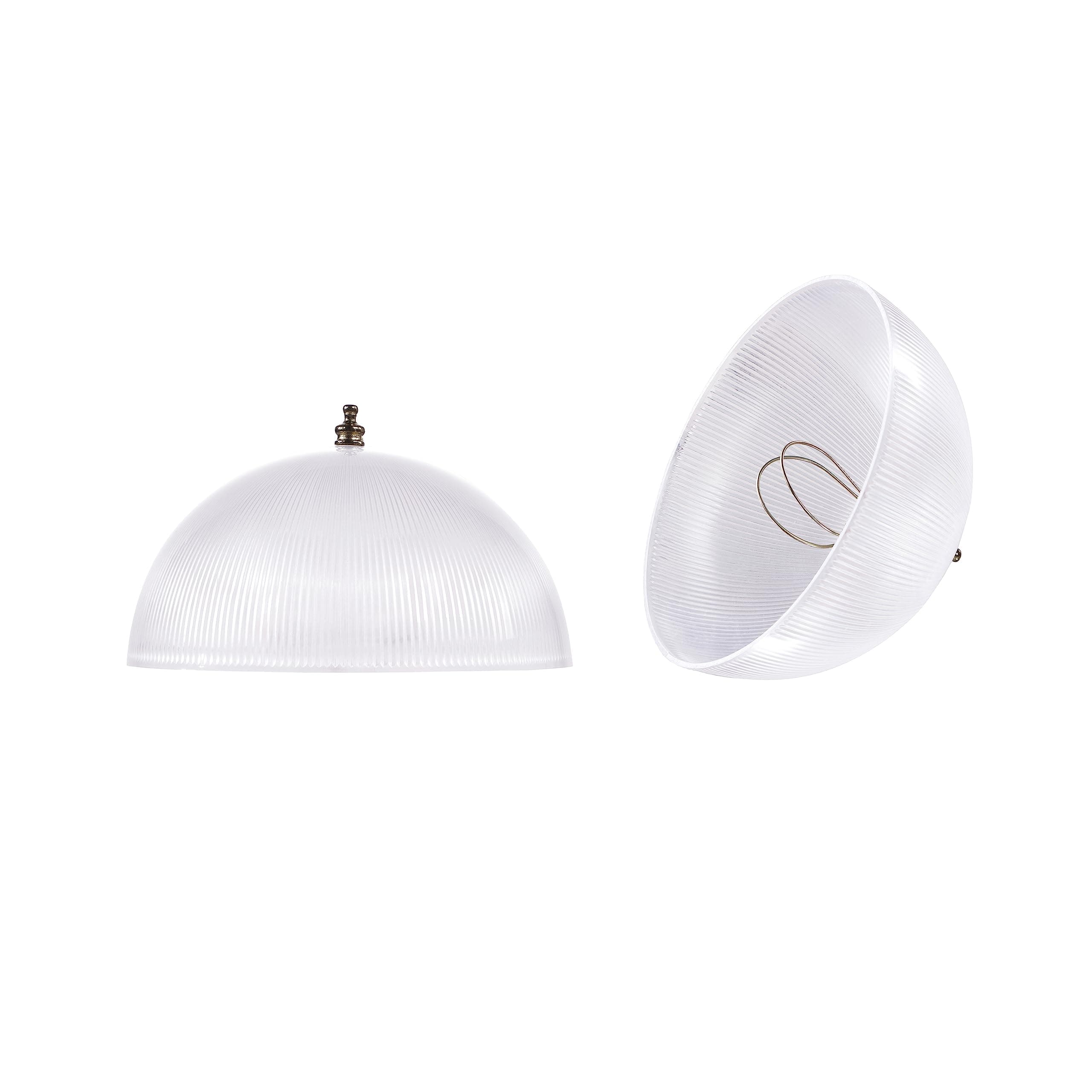 Aspen Creative Corporation 28007-75-2, Clip-on Dome Shade for A-Type Bulb Indoor Location Light Fixtures/Clear Finish, 8" Diameter x 4" Height, 2 Pack