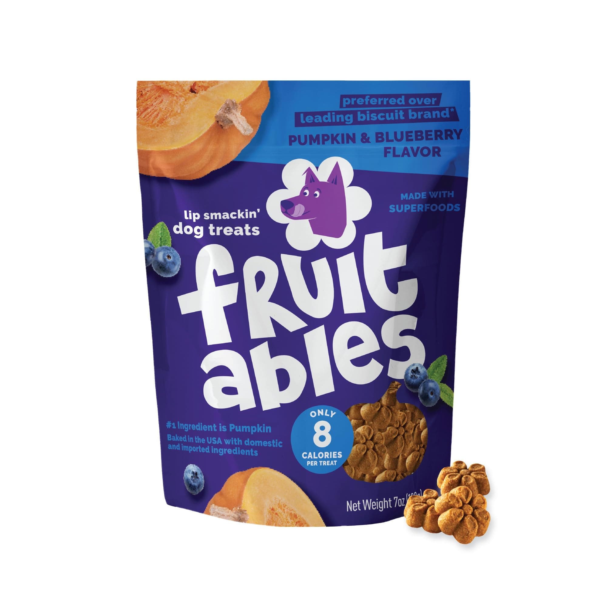 Fruitables Dog Treats Pumpkin & Blueberry 198gr