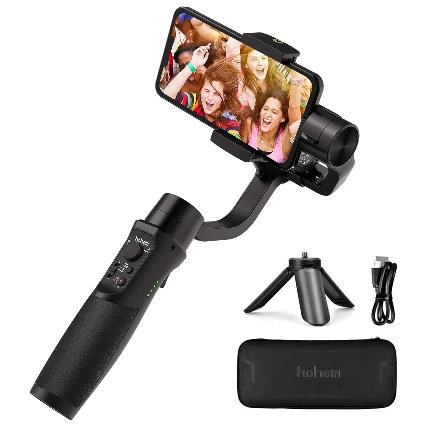 Hohem iSteady Mobile Plus 3-Axis Gimbal Stabilizer for Smartphones iPhone Gimbal with APP Control Handheld Gimbal Stabilizer for iPhone X XR Xs Gimbal Used for Vlog Youtuber [New Launch in 2019]