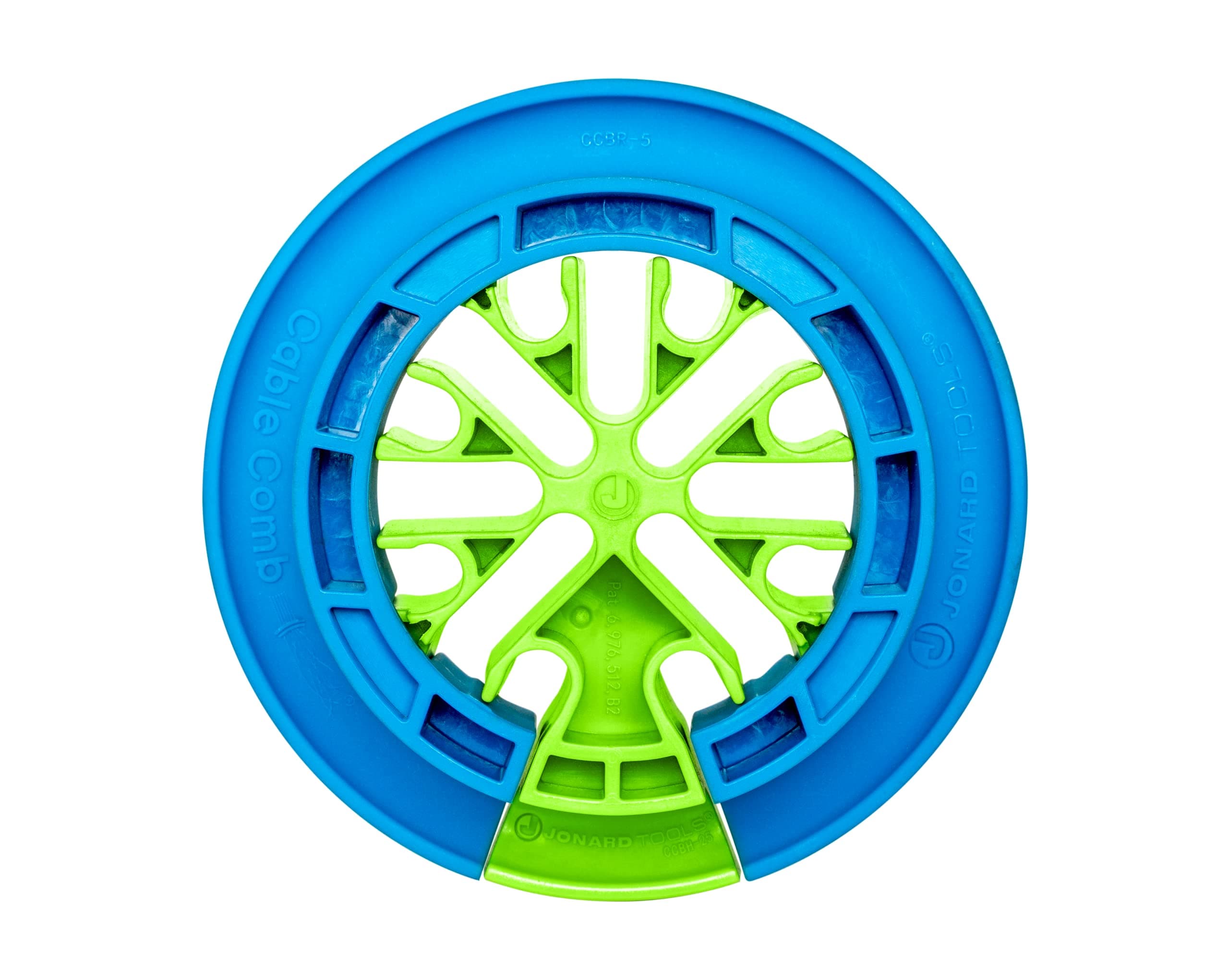 Jonard Tools CCB-34 Cable Comb Organizing Tool, Wire Comb, Dresser, Bundler, Ethernet Network Cable, Data Cat6A, Cat7 Blue/Green