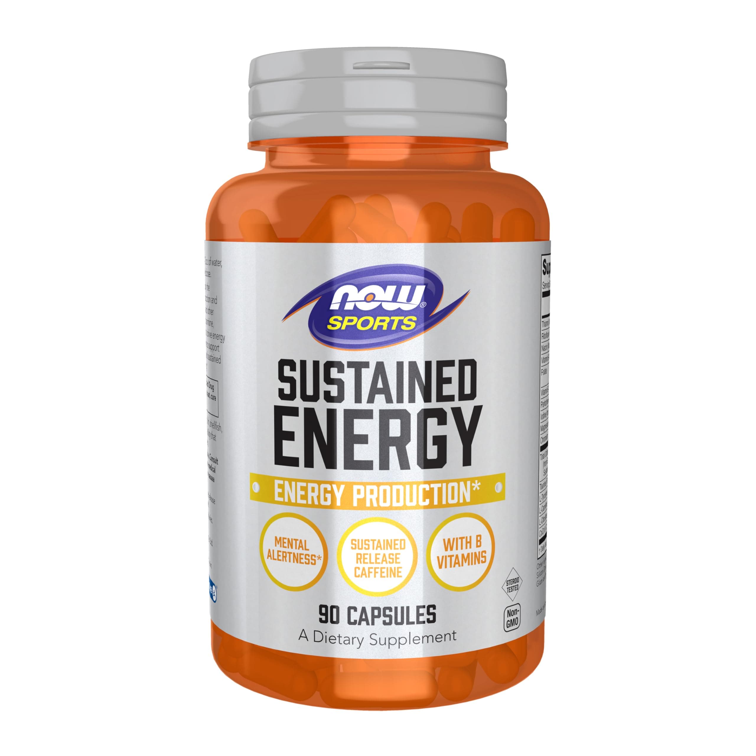 Sports, Sustained Energy Energy Production* Mental Alertness* Sustained Release Caffeine with B Vitamins 90 Veg Capsules