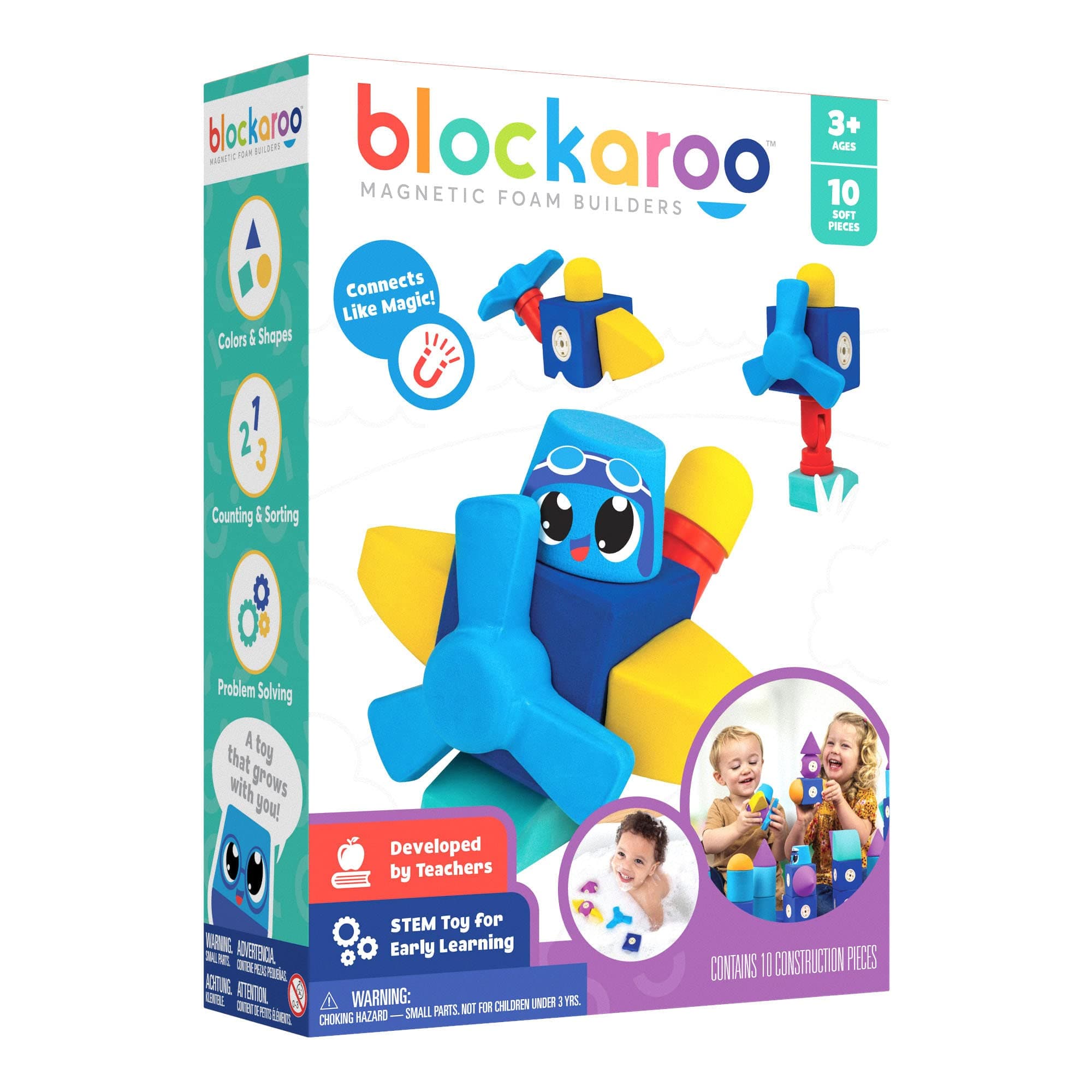 Blockaroo Magnetic Foam Blocks -Small -Plane