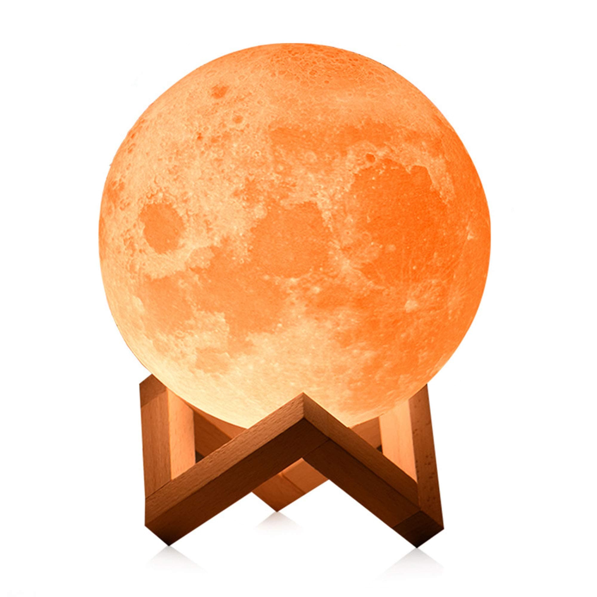 Customized Moon Lamp, 3D Moon Night Light, Personalized Photo & Text Full Moon Lamp, LED Lunar Table Lamp, Kids Lover Birthday Party, 20CM