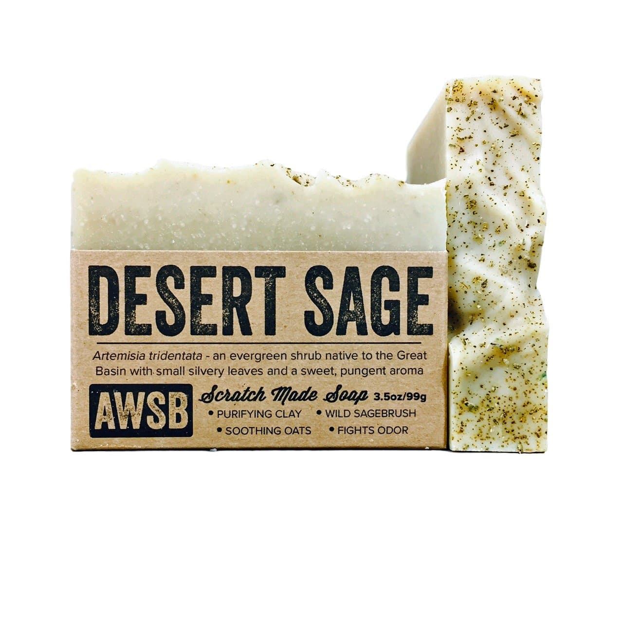 A Wild Soap Bar Desert Sage All Natural, Vegan, Organic Bar Soap, Handmade (1 pack)
