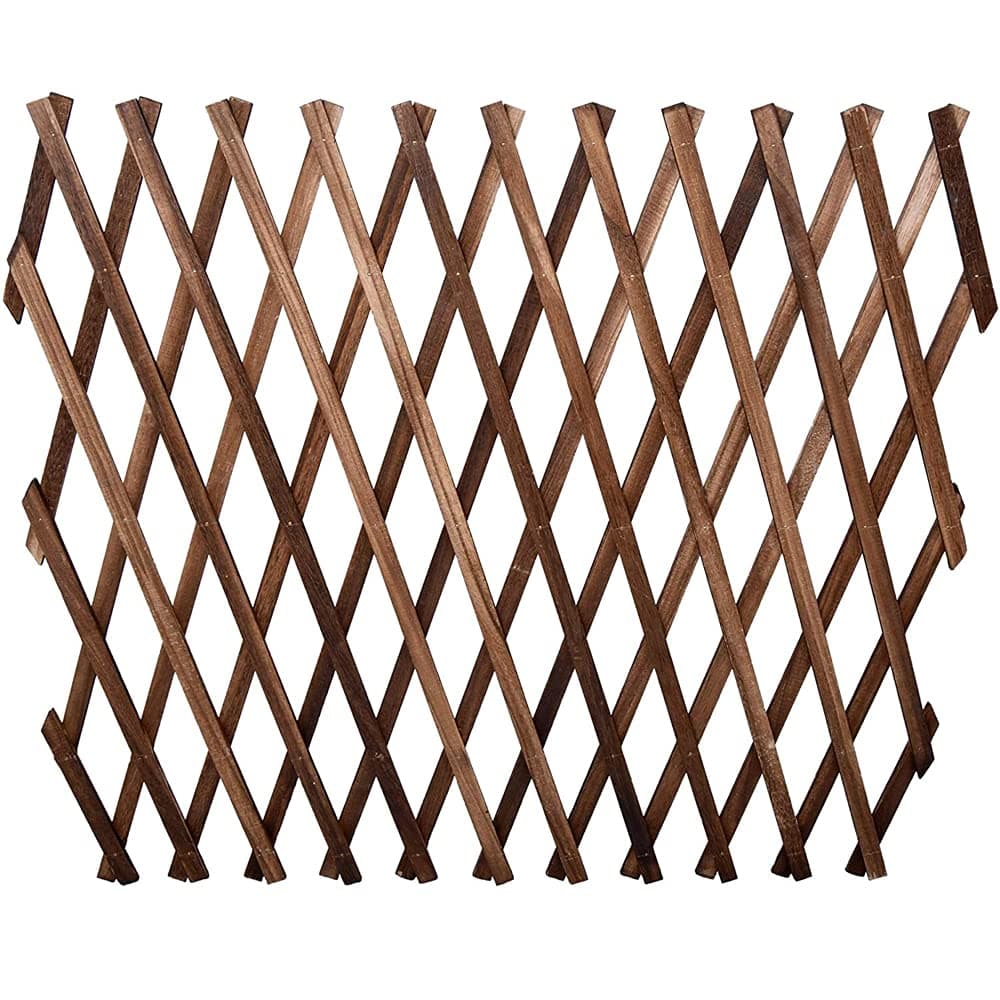 LINGWEI Portable Wooden Lattice Wall Fence Panel,Expandable Plant Hanging Frame Trellis Plant Support.(75cm(8pcs))