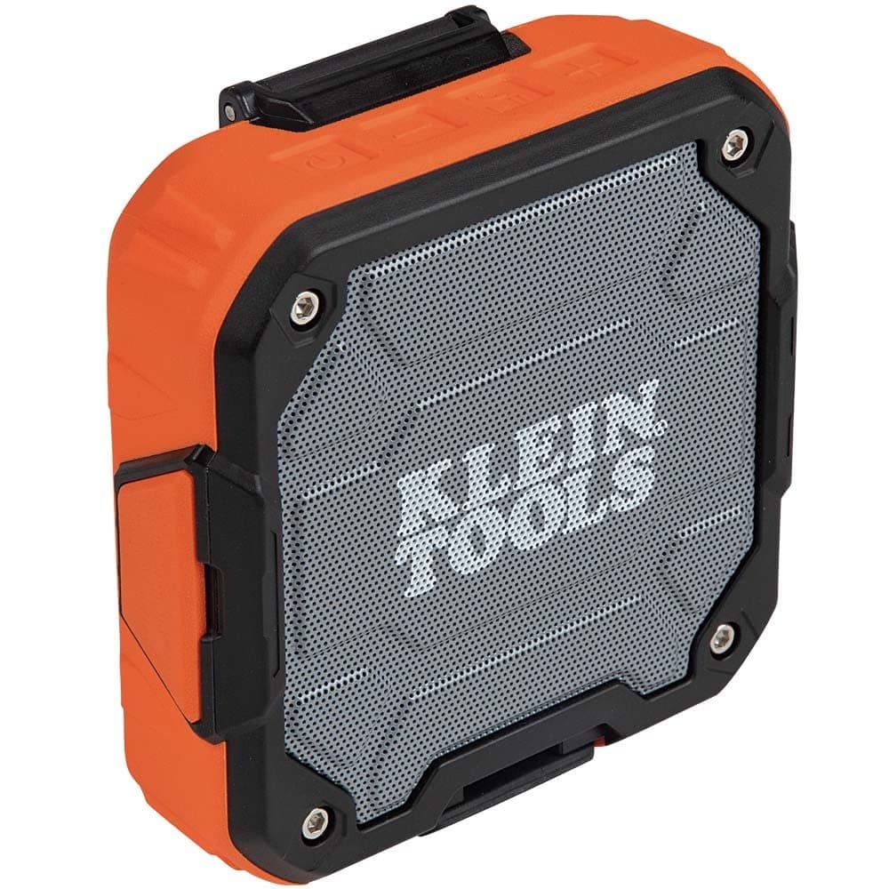 Klein Tools Bluetooth Speaker, Wireless Portable Jobsite Speaker Plays Audio and Answers Calls Hands Free, with Magnetic Strap, AEPJS2, Orange