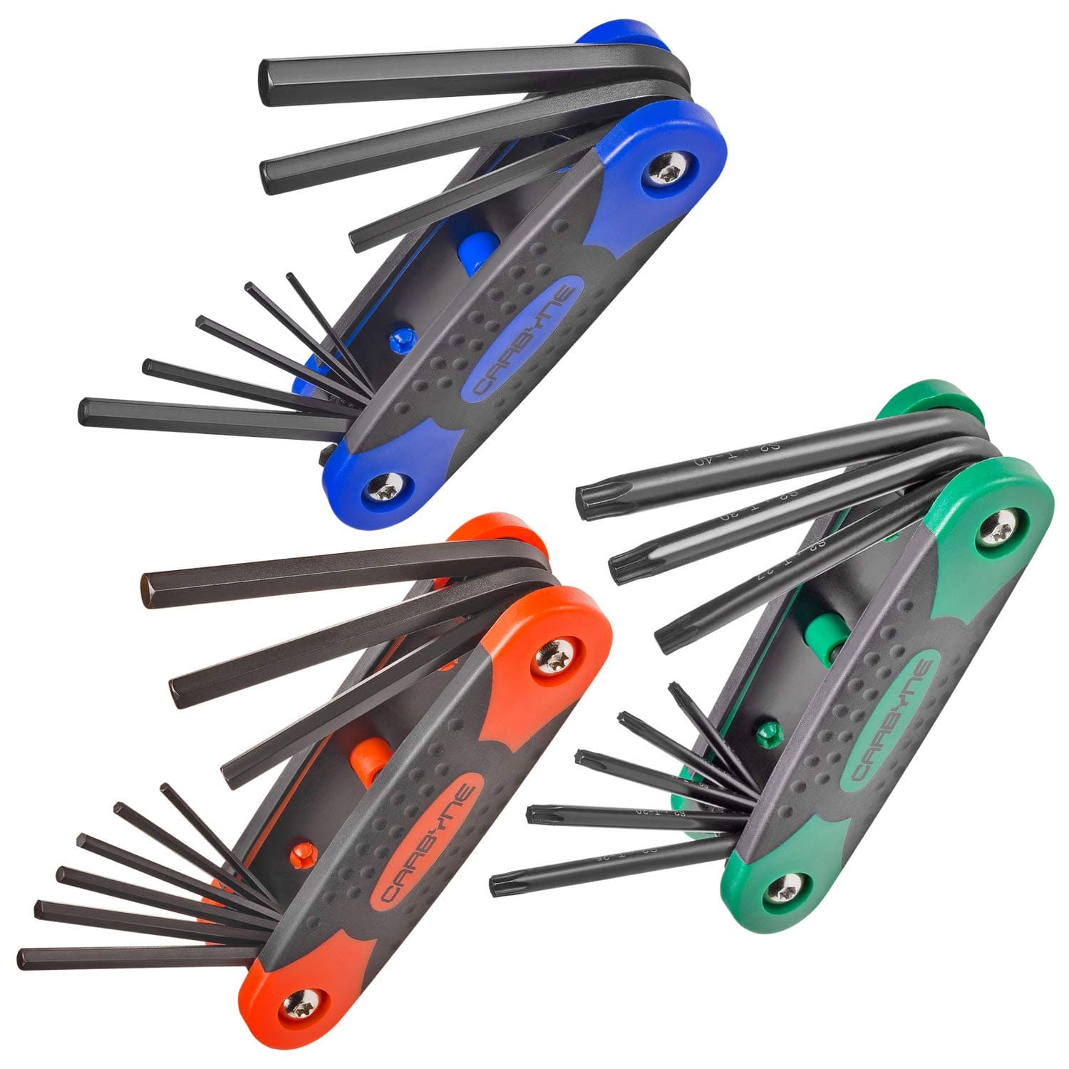 - 25-Piece Folding Hex (Allen) Key & Star (Torx) Wrench Set – Heat Treated S2 Steel. Includes 1.5-8mm, 5/64"-1/4", T9-T40. From a Family-Run Tool Company