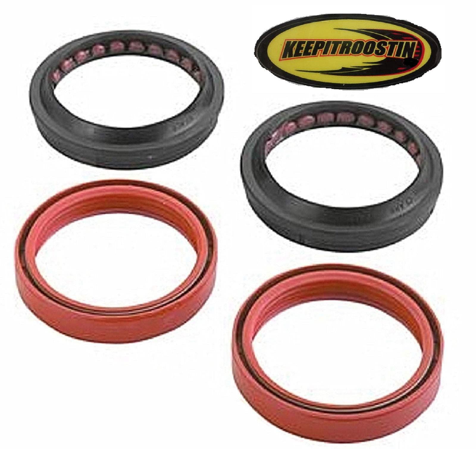 Fork and Dust Seals with Keepitroostin Sticker Fits Yamaha Yz125 Yz250 Yz400 Yz426 Yz450 1998-2004