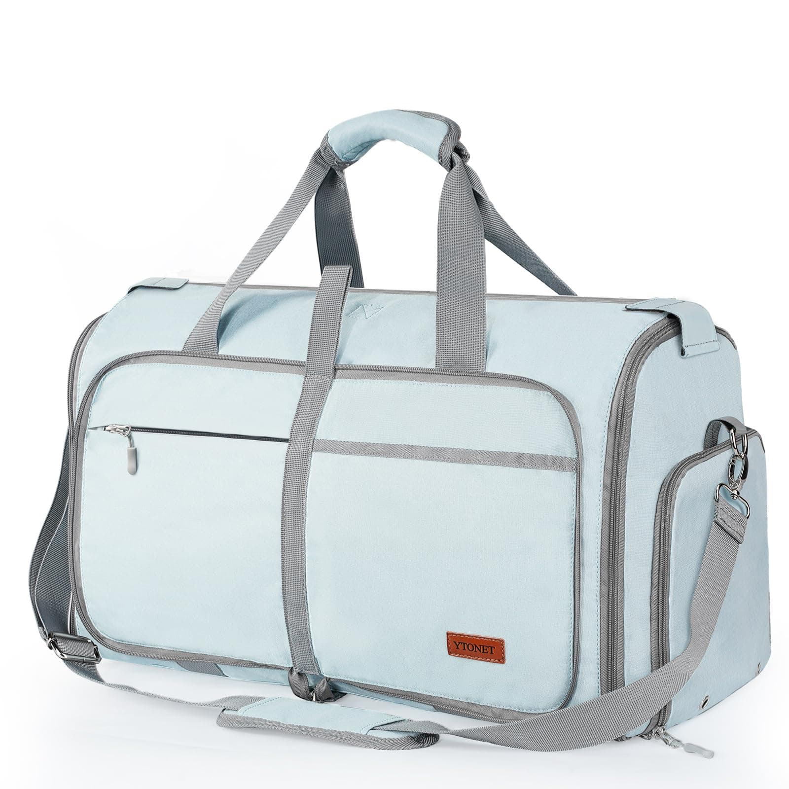 Ytonet Foldable Garment Bags for Travel, Convertible Travel Sports Duffel Bag, Blue, Foldable